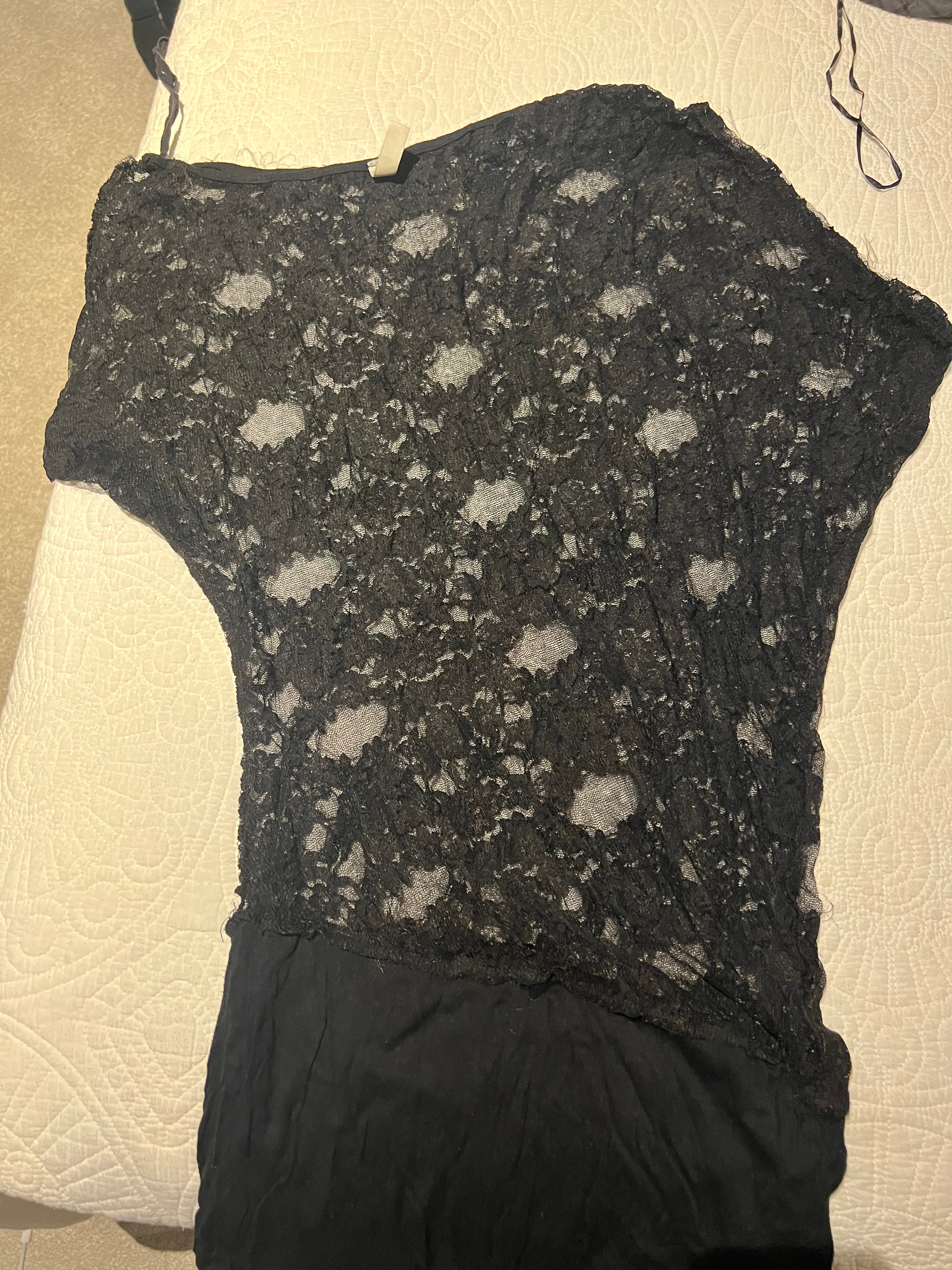Black lace maxi dress