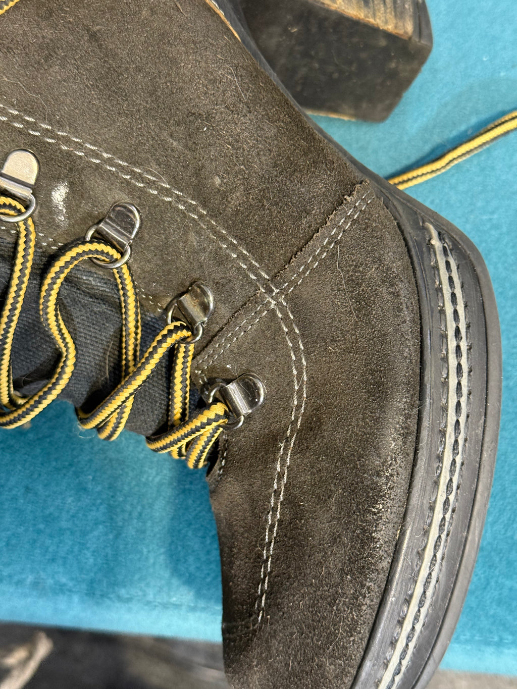 Diesel black heeled lace-up winter boots