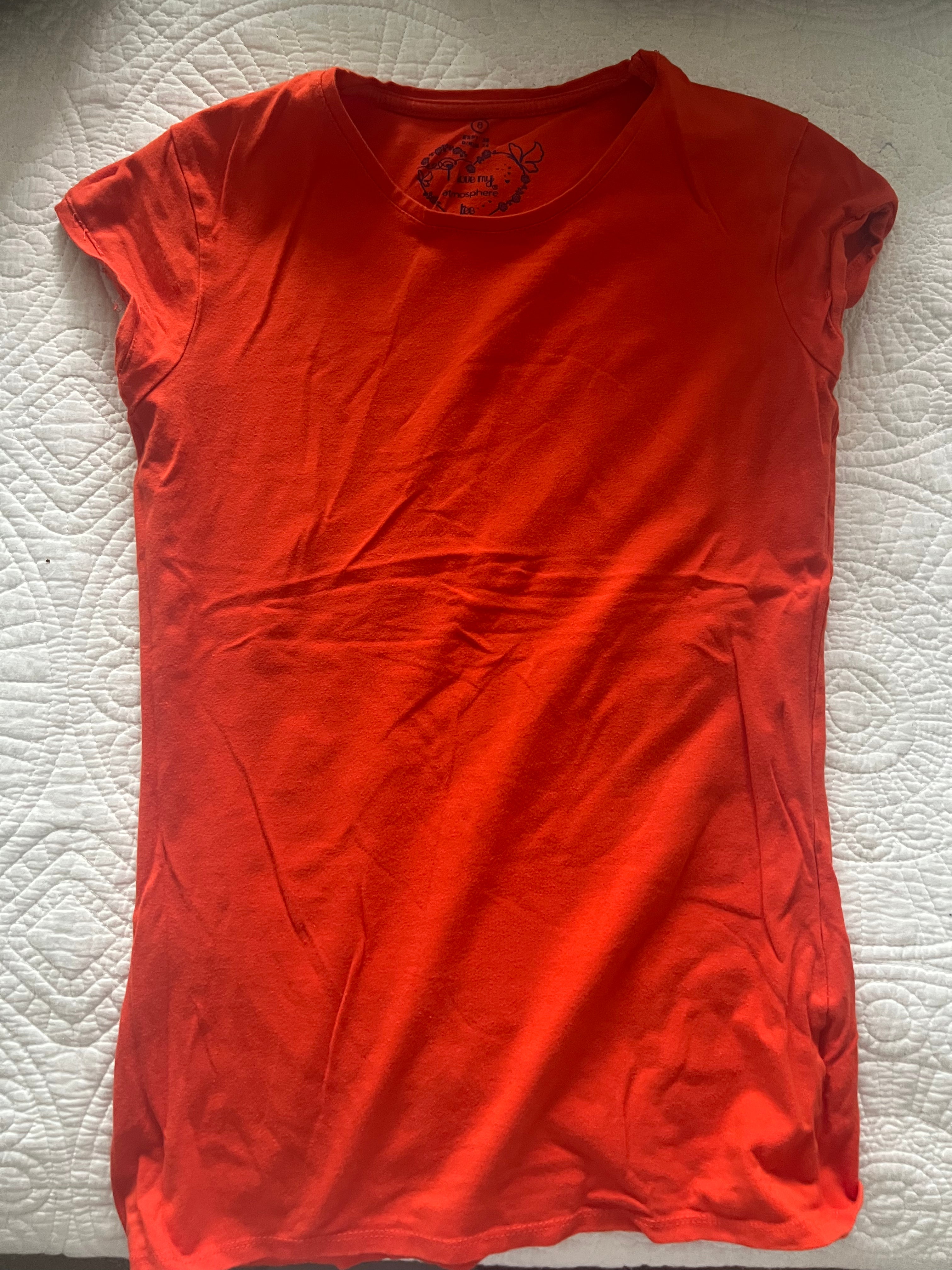 Orange fitted top
