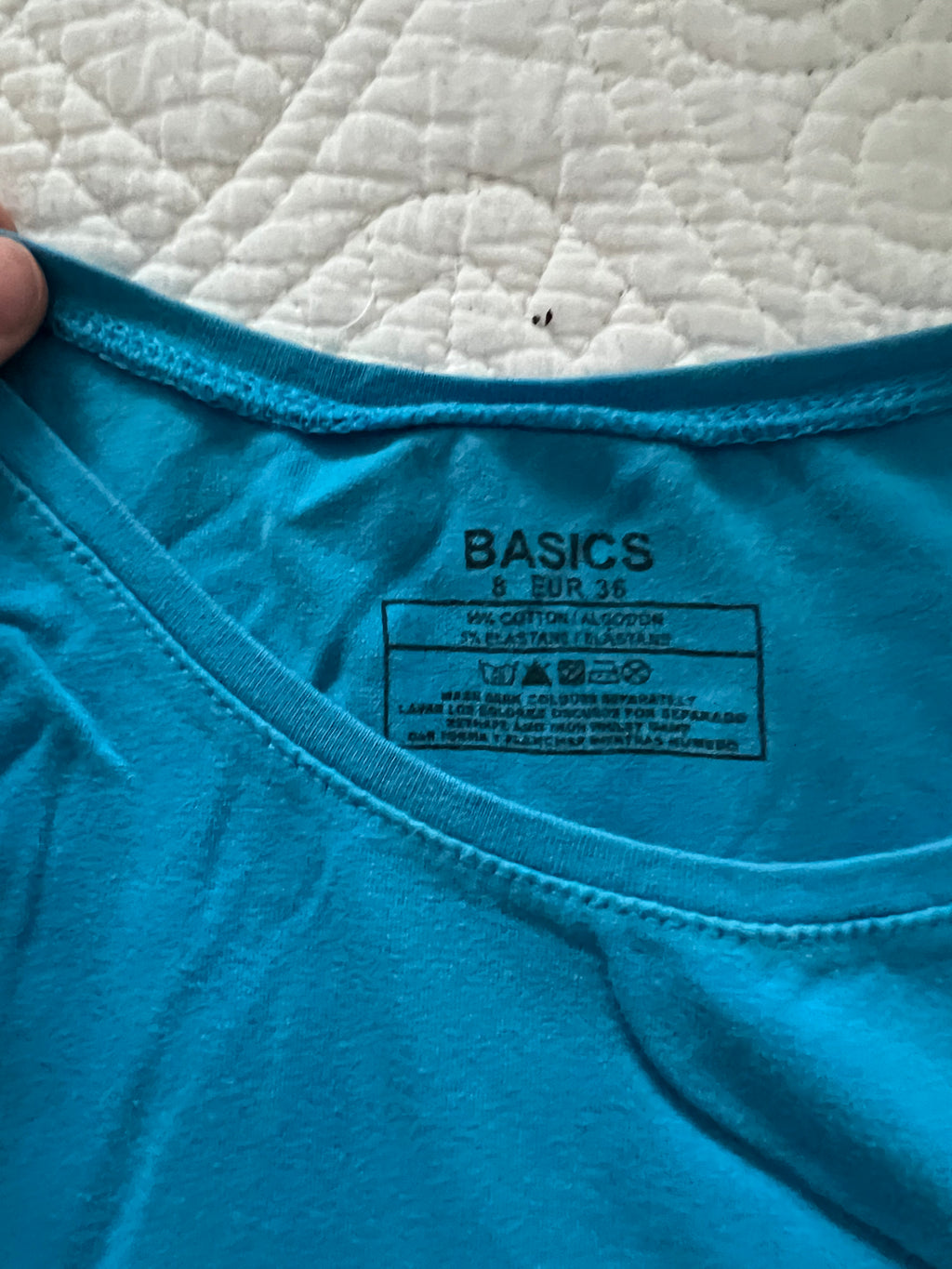 Blue fitted top