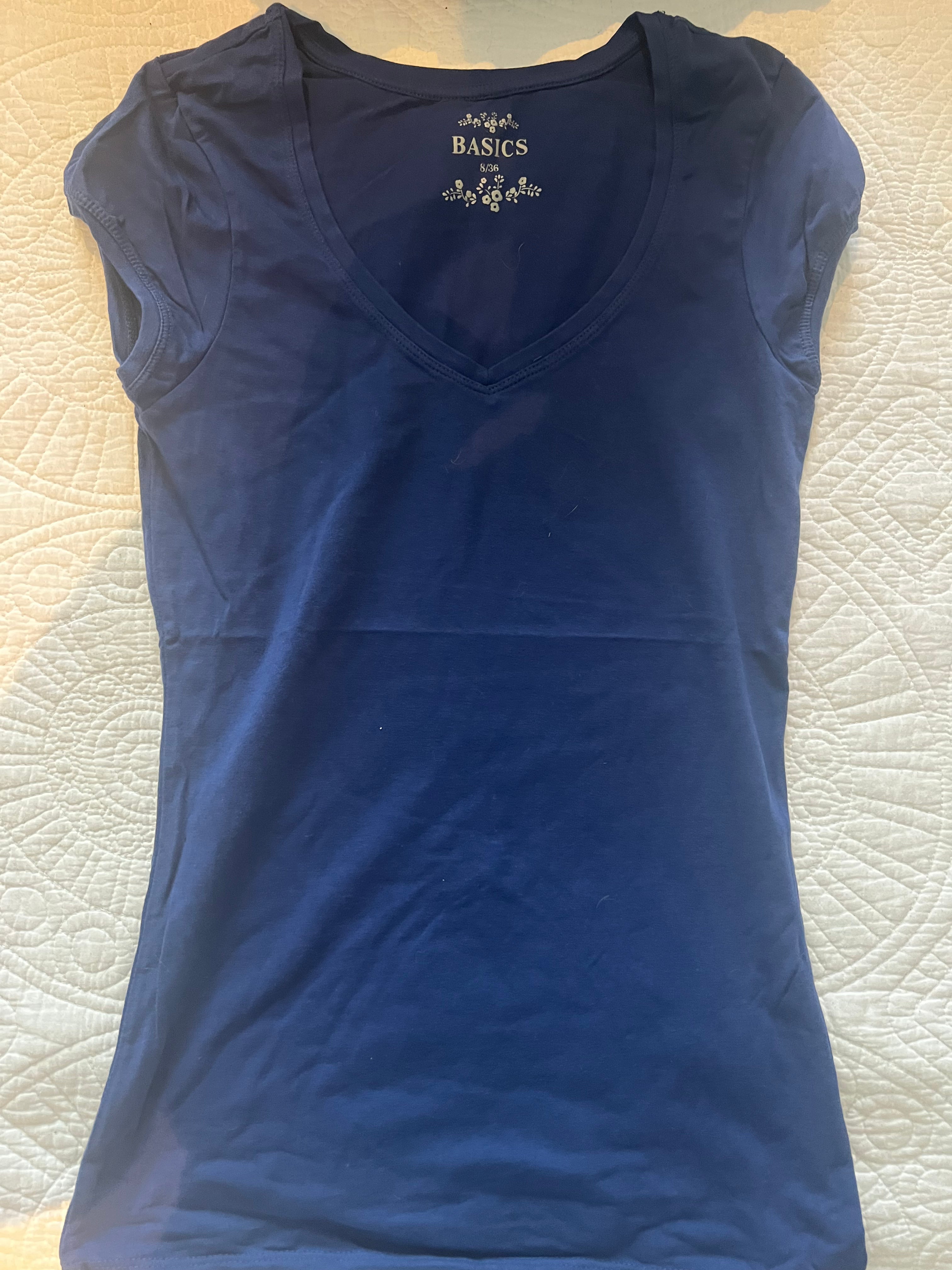 Blue fitted top