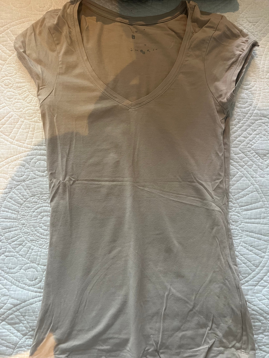 Nude fitted top