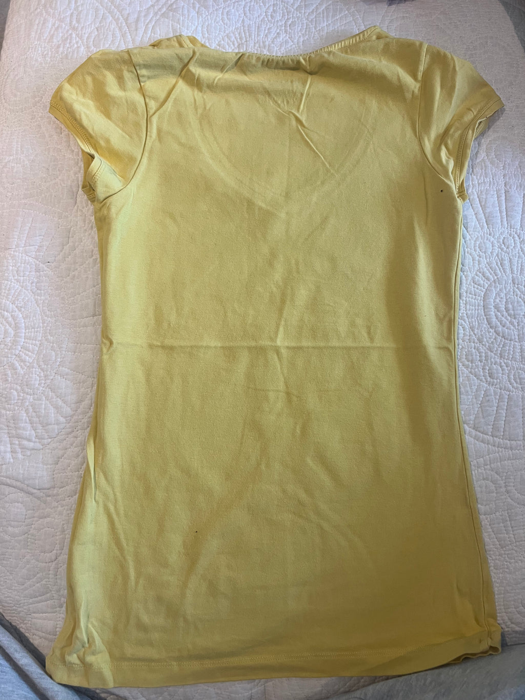 Yellow fitted top