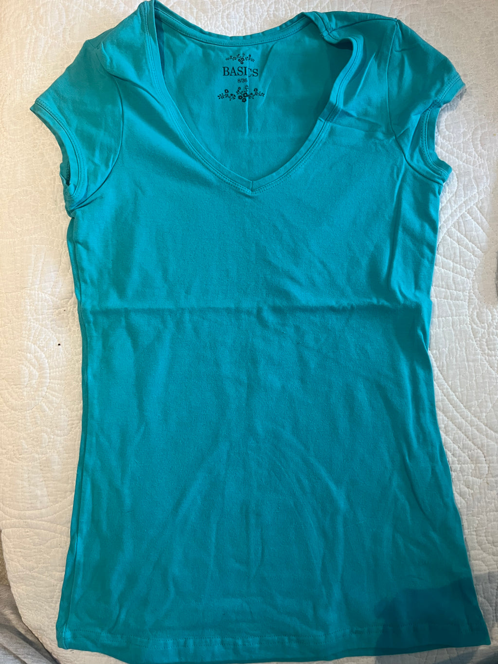 Blue fitted top