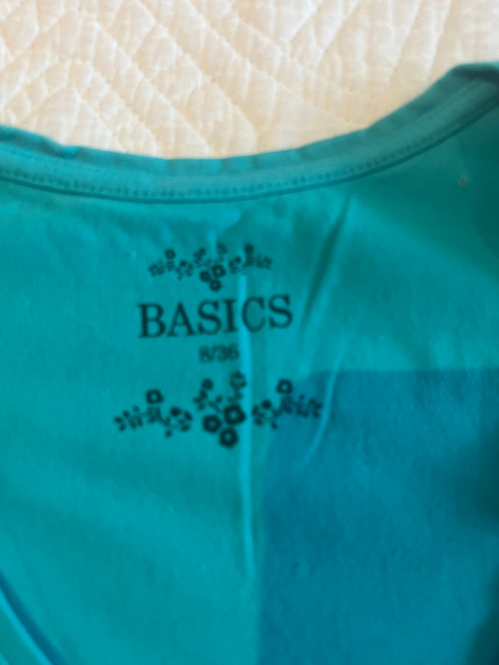 Blue fitted top