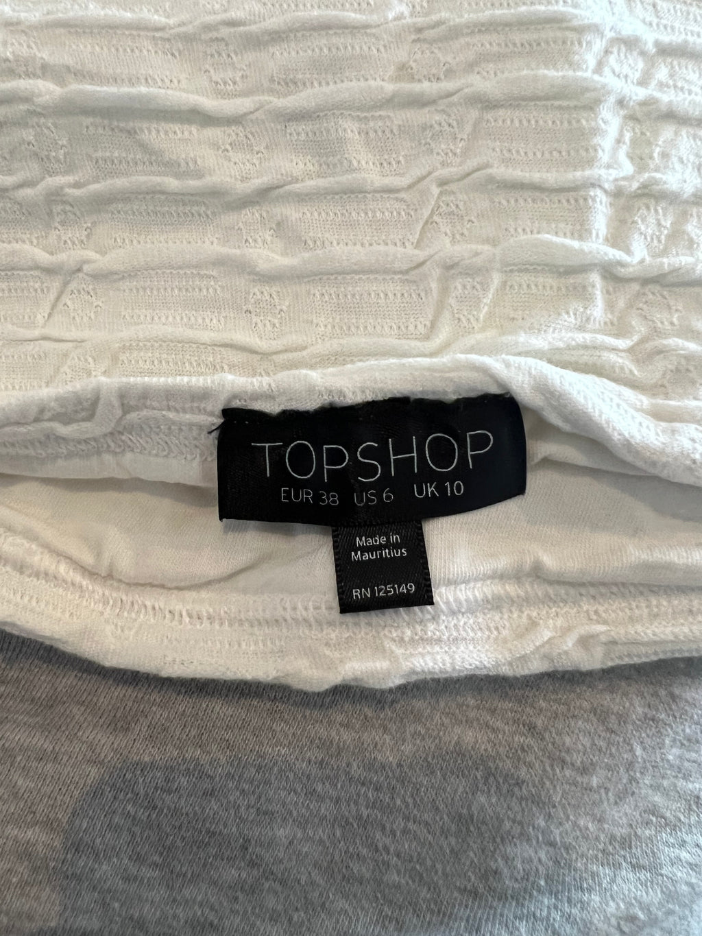 White textured midi skirt