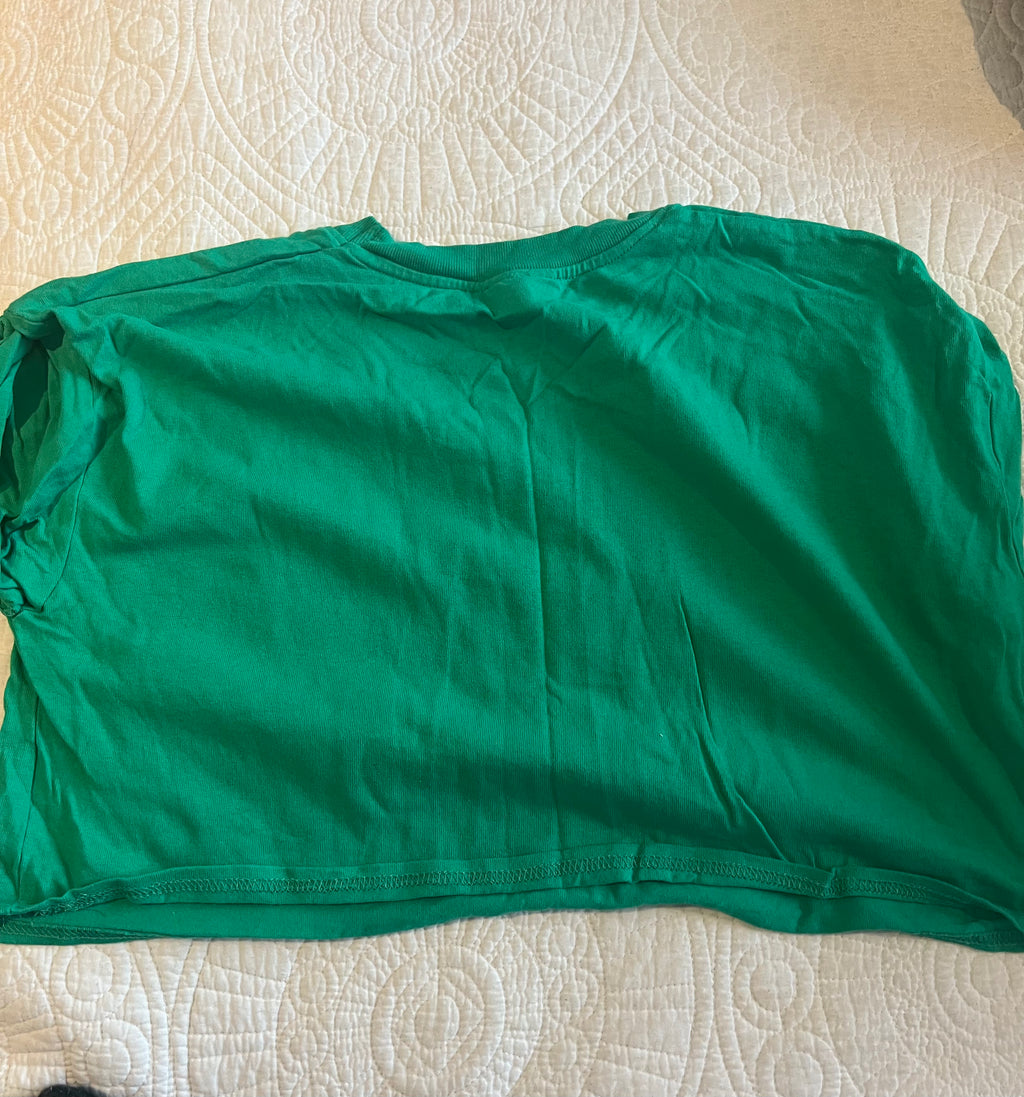 Green crop top