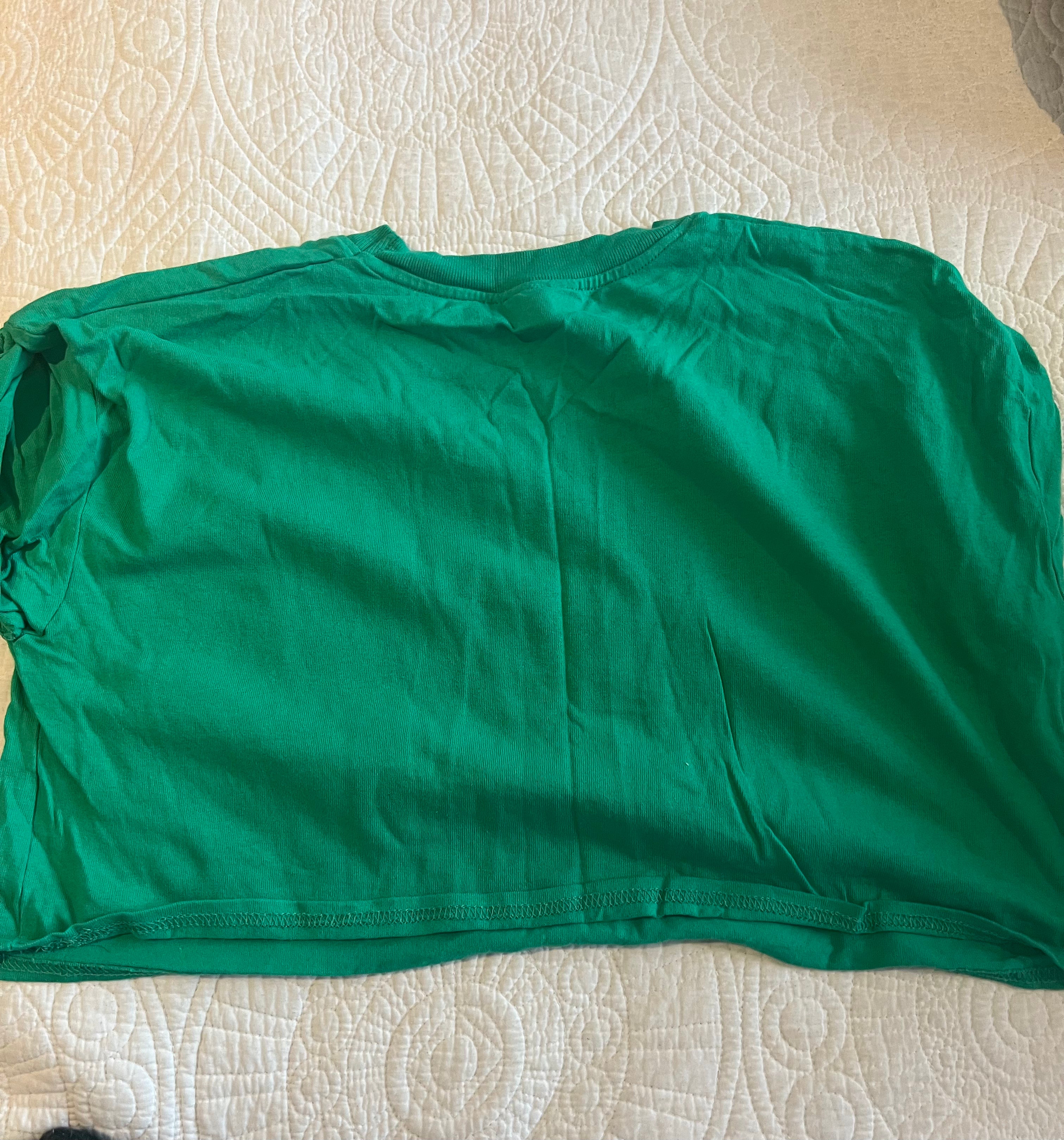 Green crop top