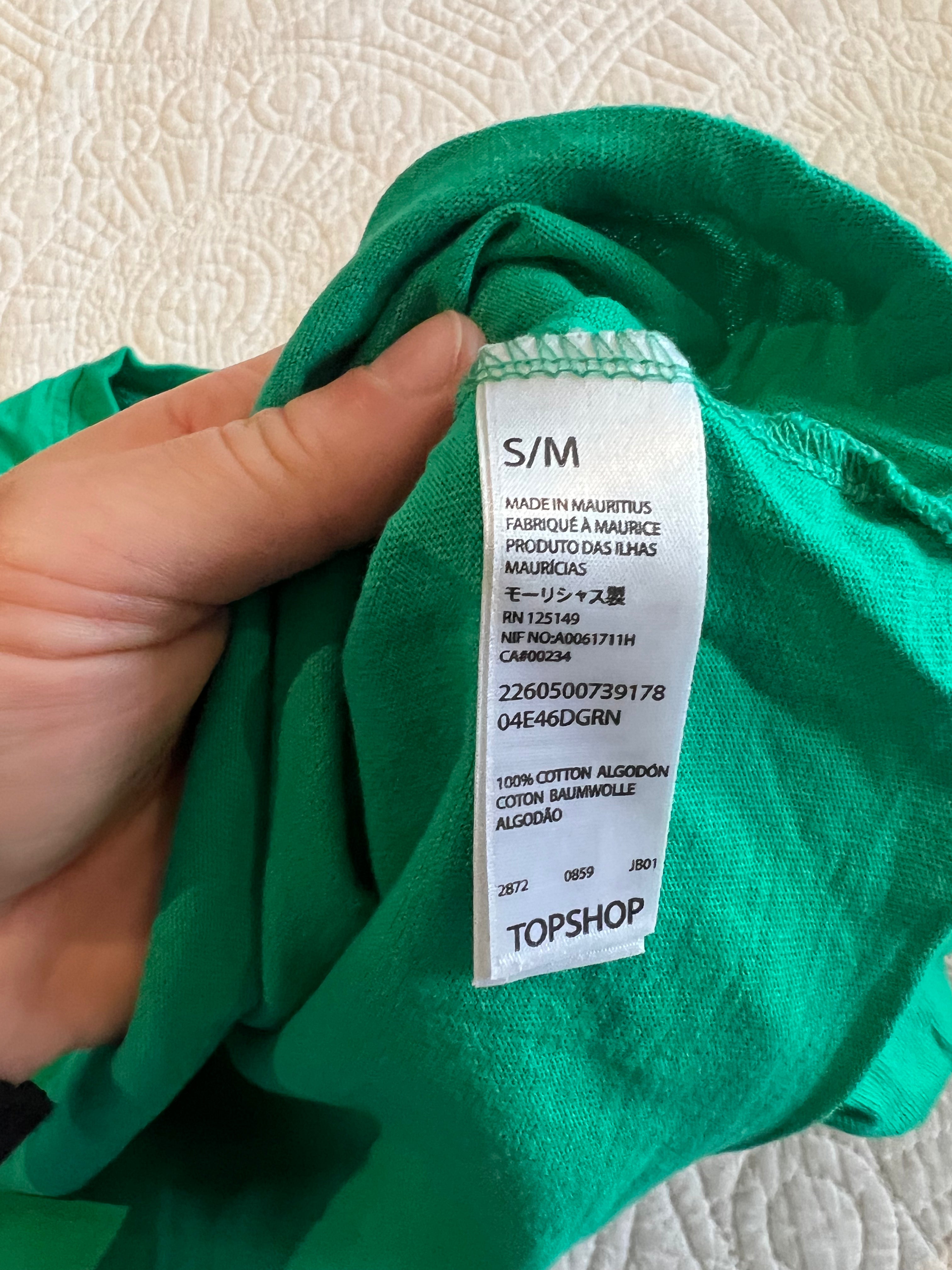 Green crop top