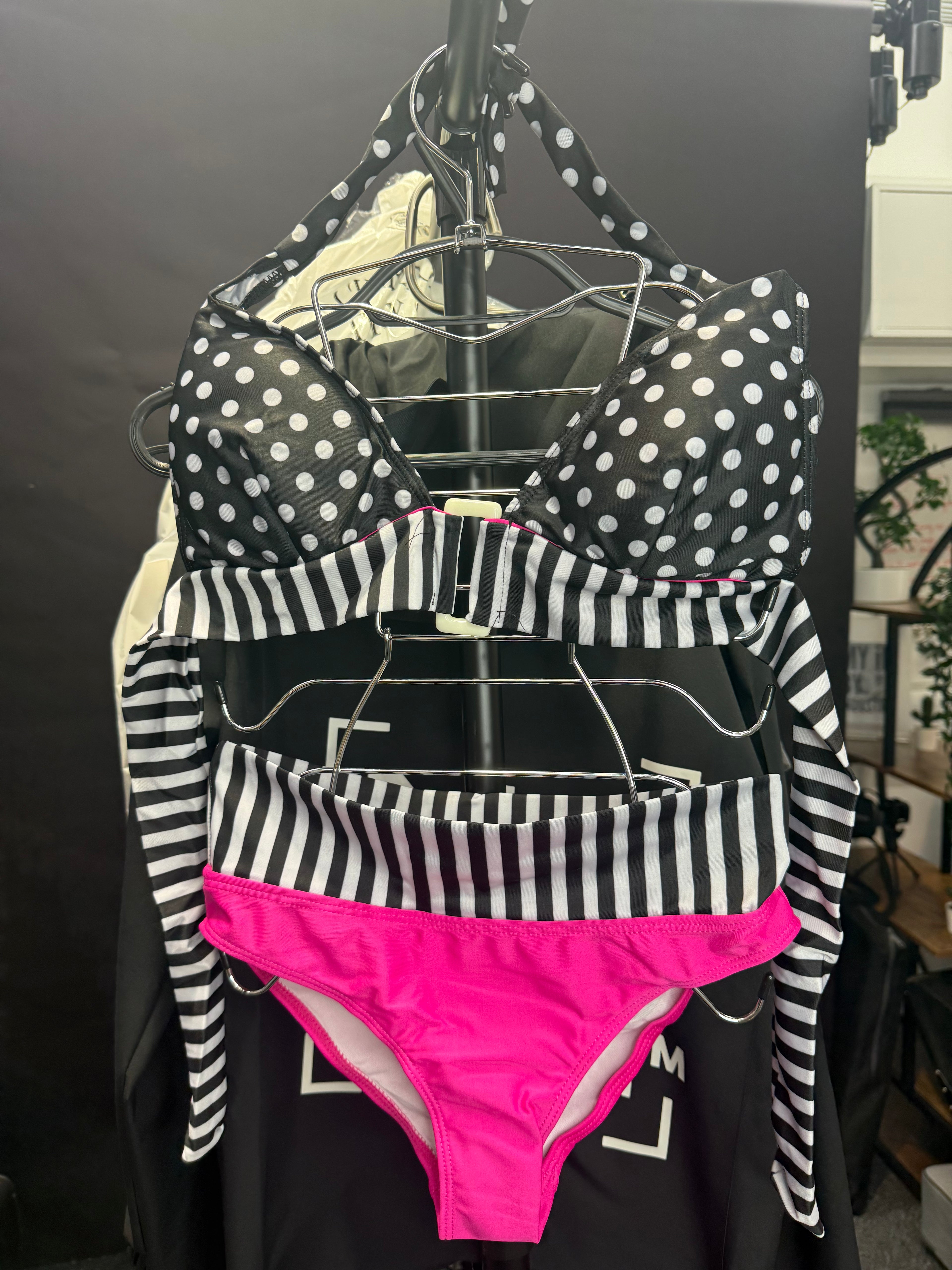 Brand new polka dot tie up bikini