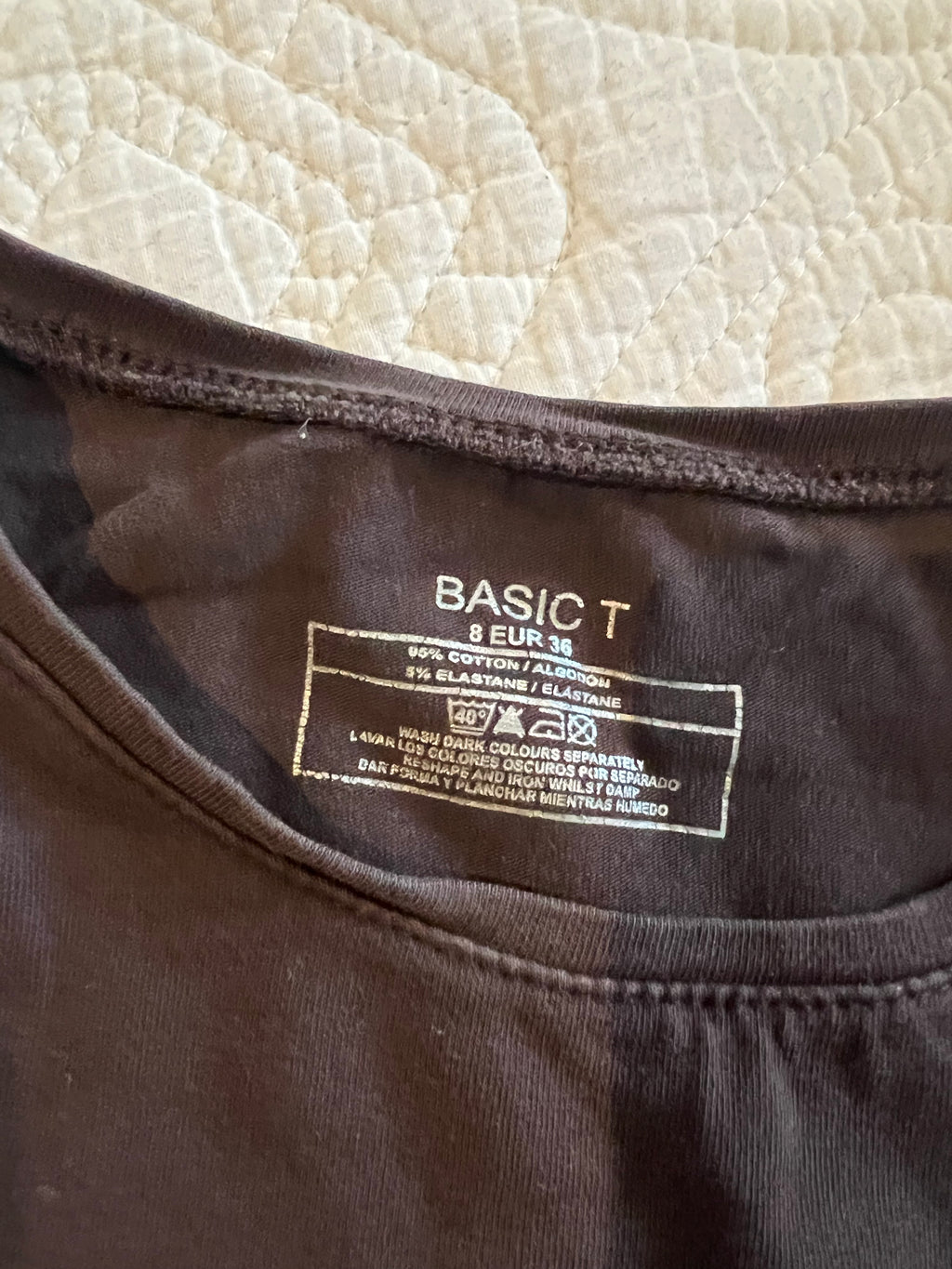 Brown fitted top