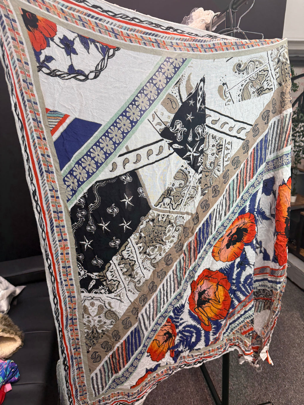 Mixed print scarf