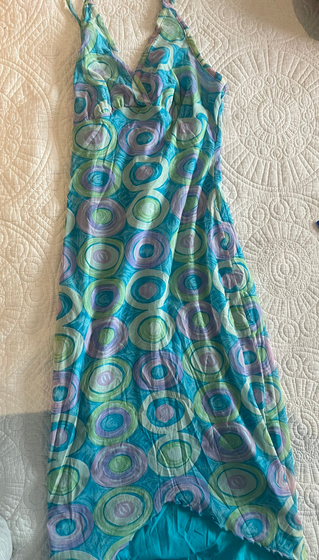 Blue/green midi dress