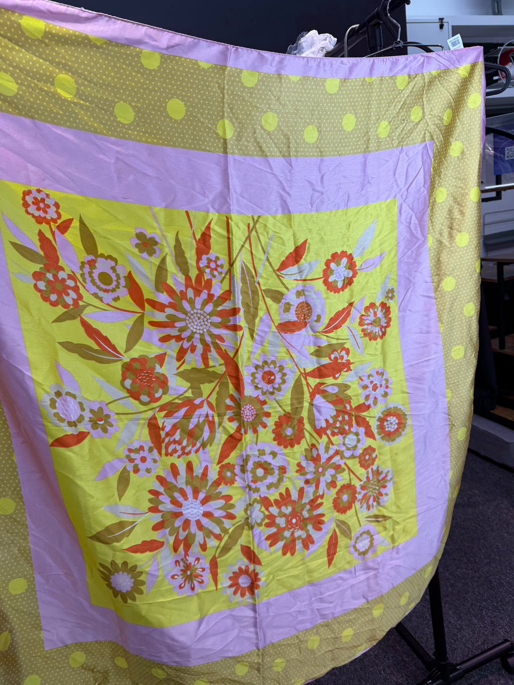 Silk scarf with flower details