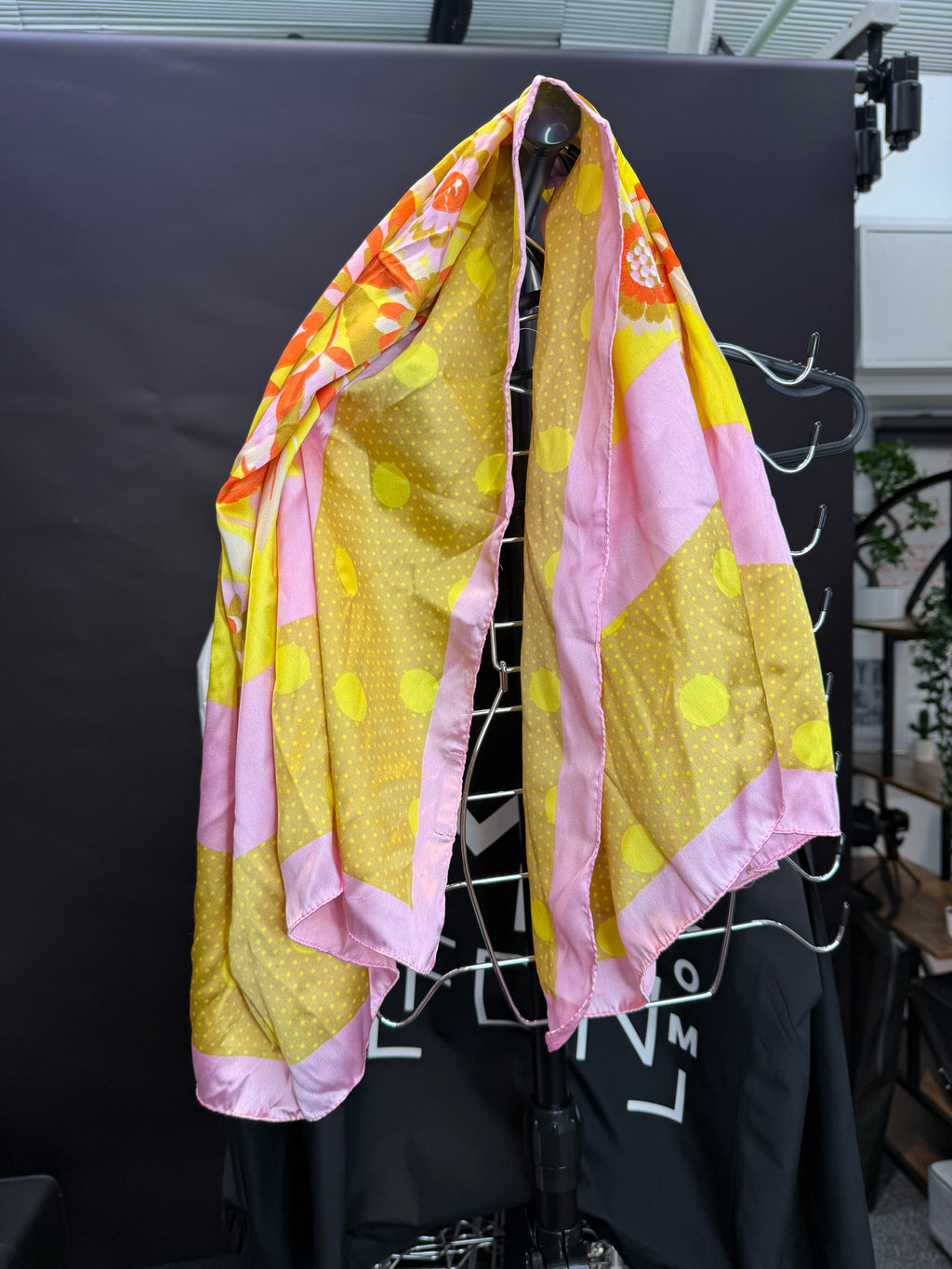 Silk scarf with flower details
