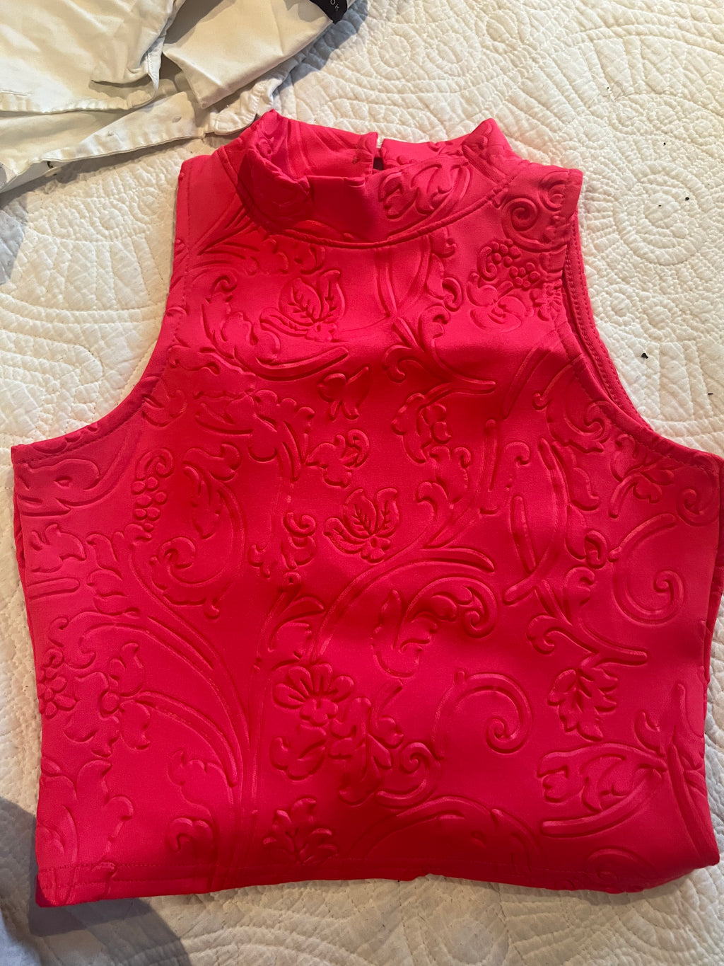 Red crop top
