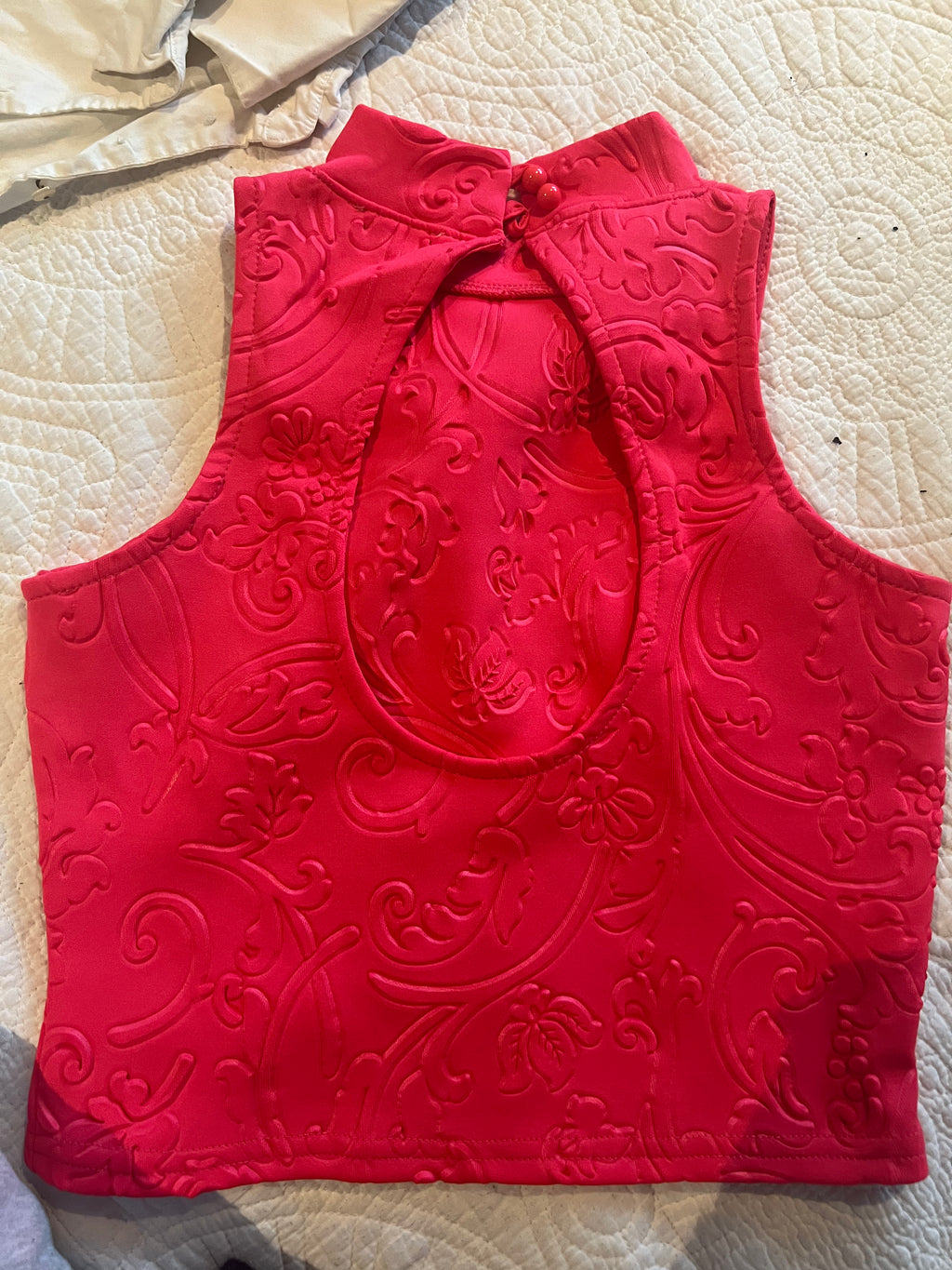 Red crop top