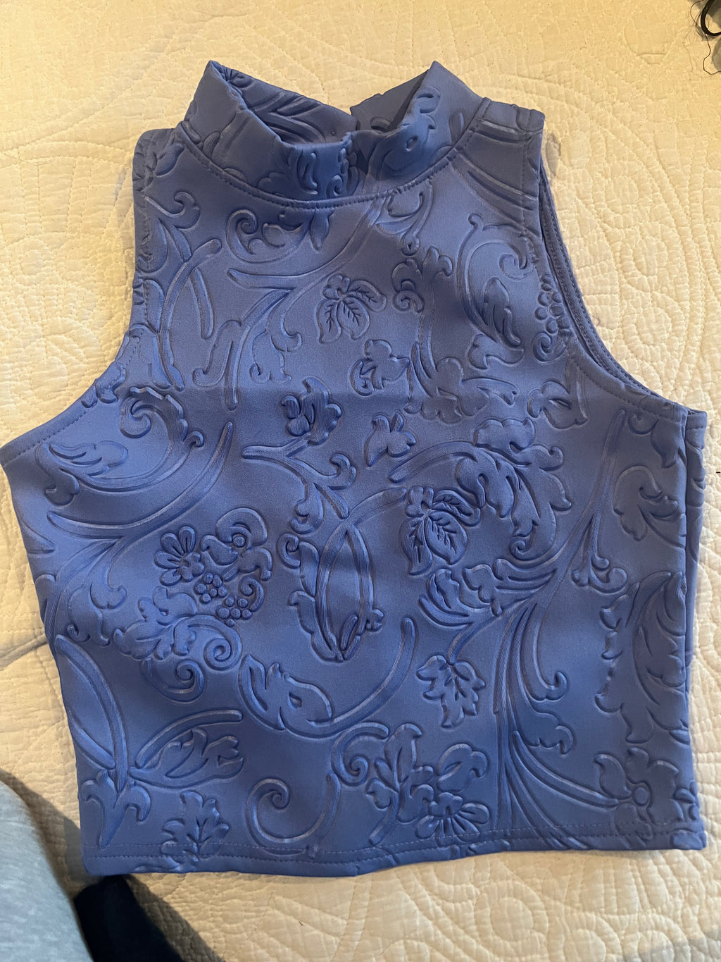 Blue crop top