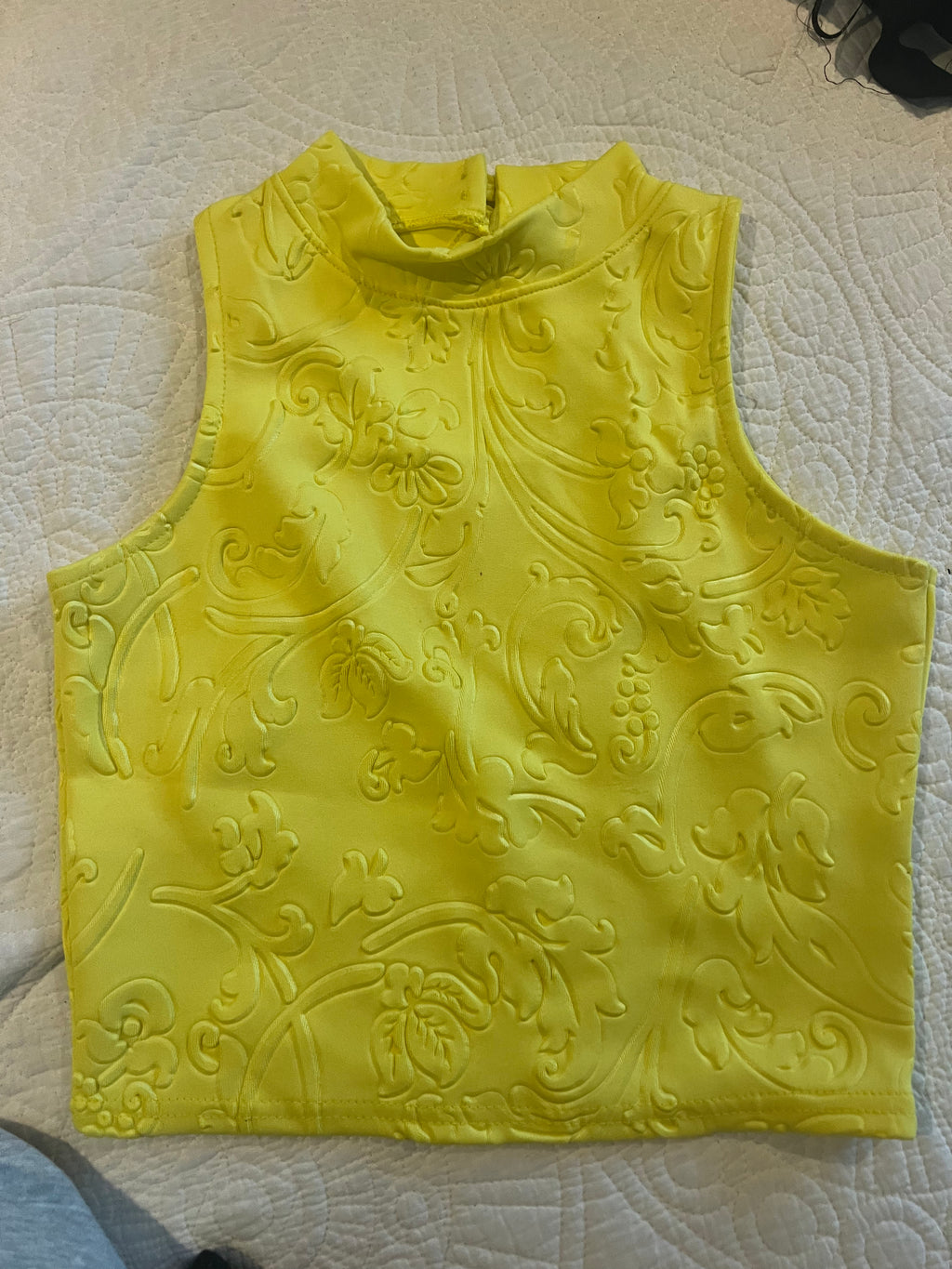 Yellow crop top