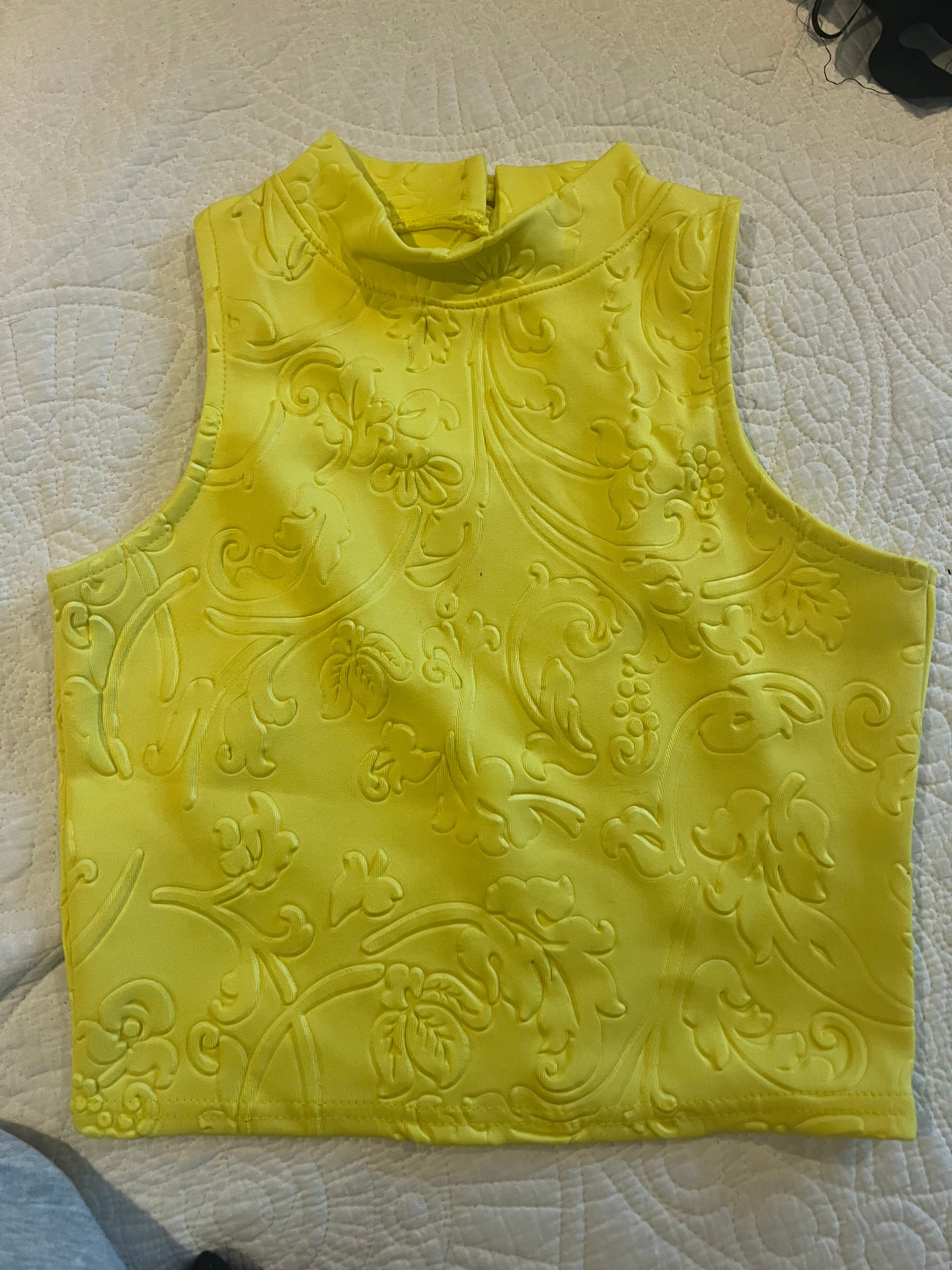Yellow crop top