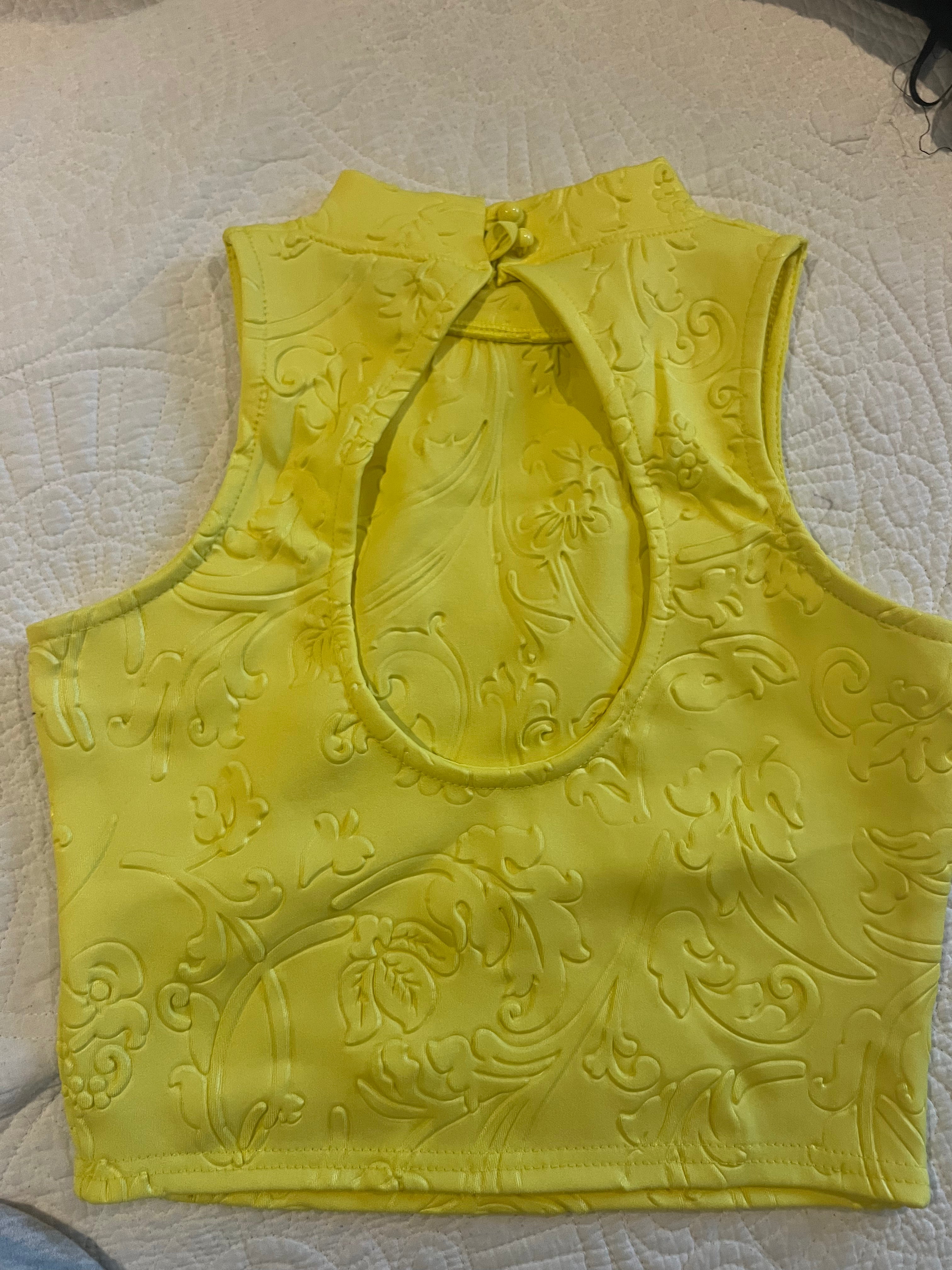 Yellow crop top