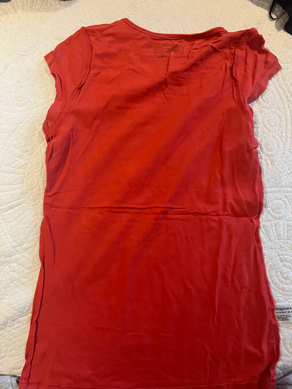 Red fitted top