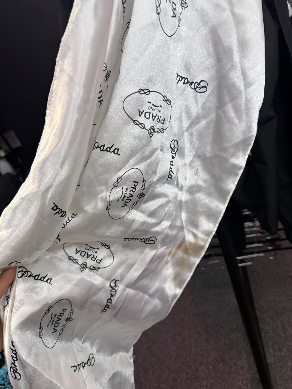 White silk scarf