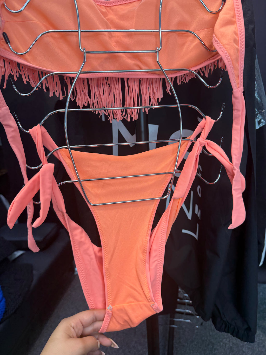 Brand new organge bikini with fringe