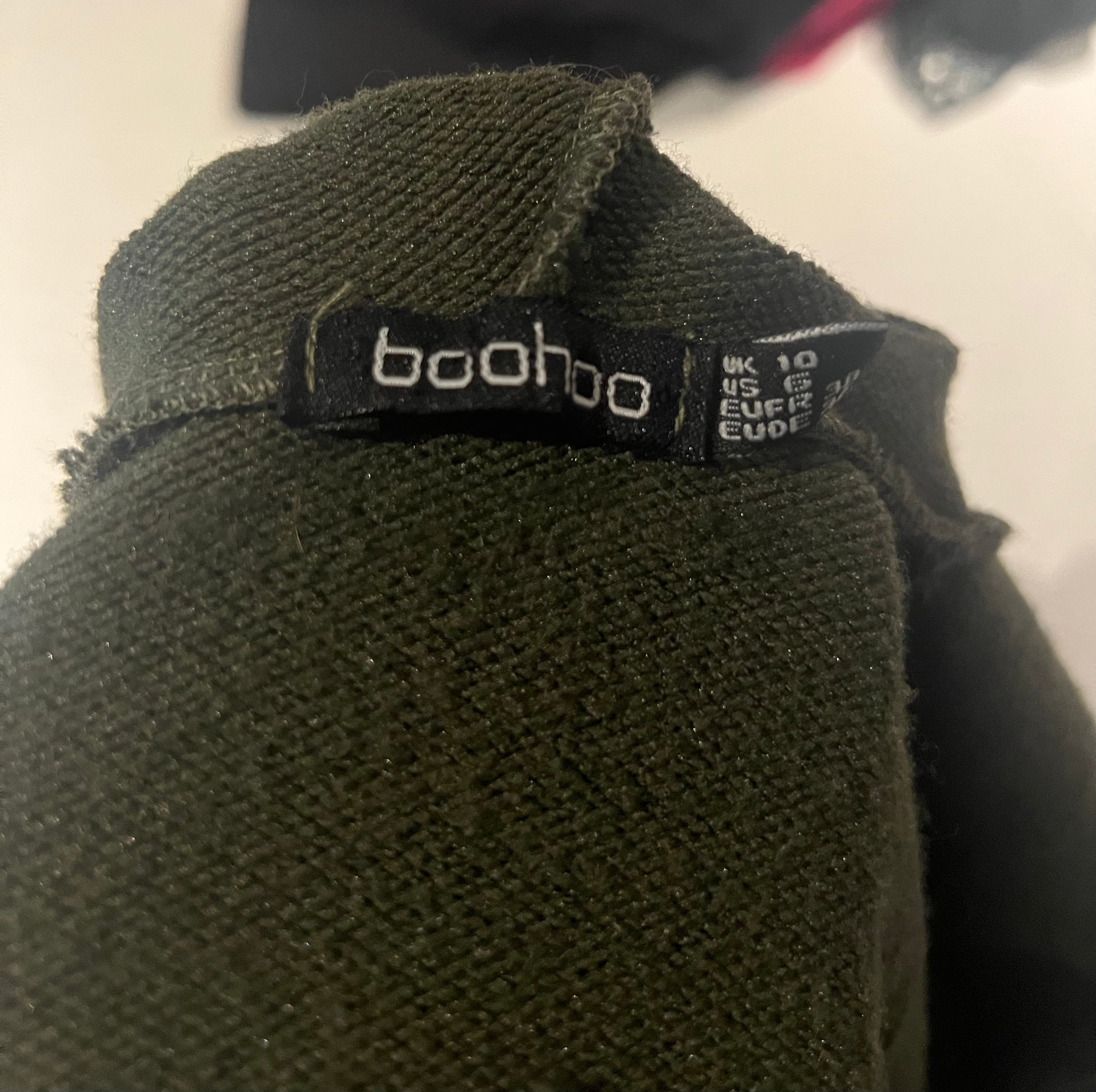Army green hoodie shrug