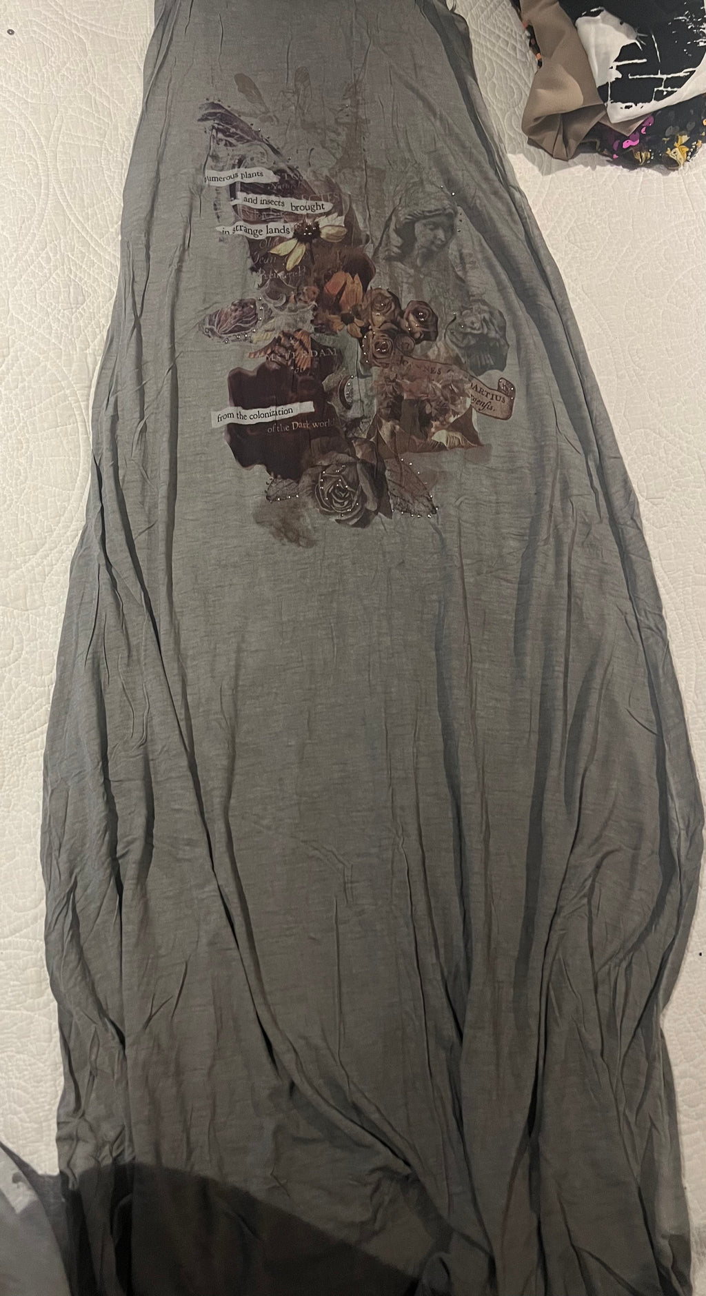 Maxi grey flowy dress