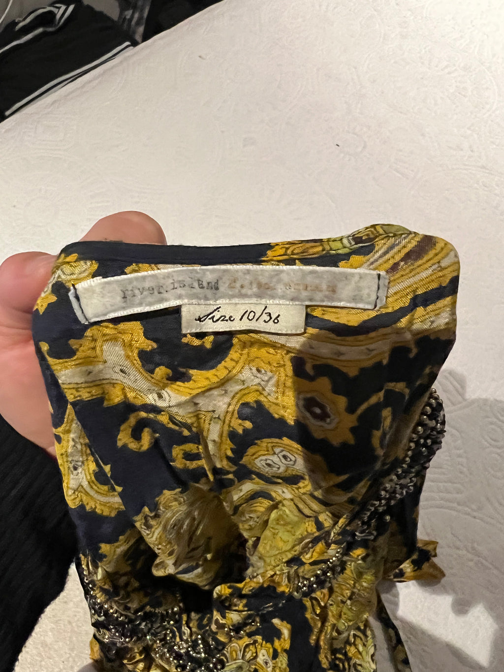 Baroque print shawl cover up
