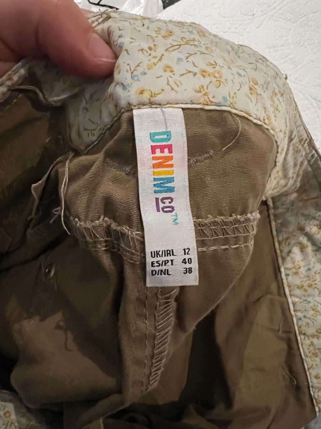 Brown shorts with belt