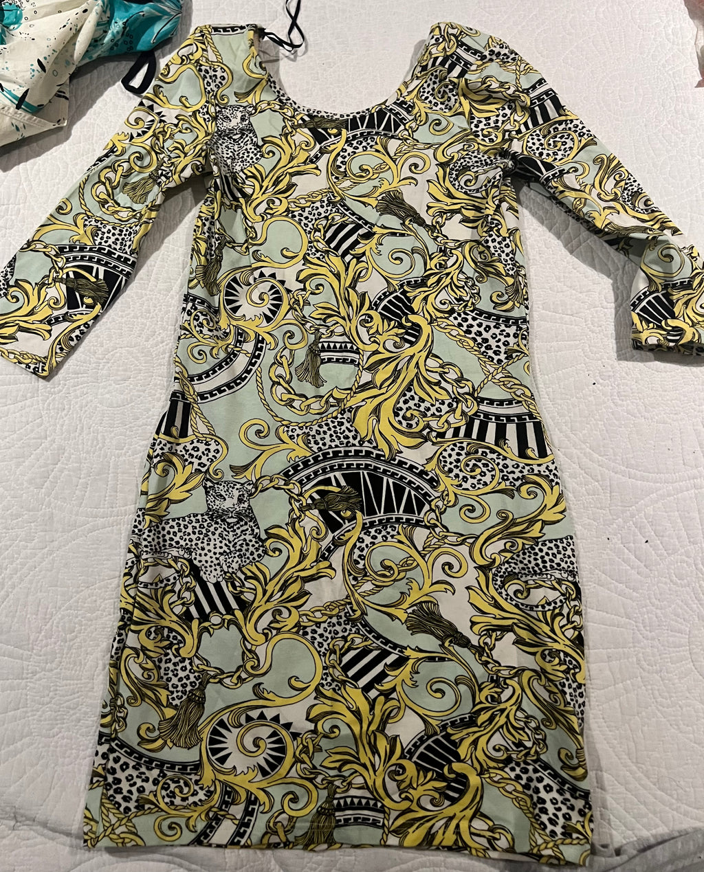 Patterned midi dress
