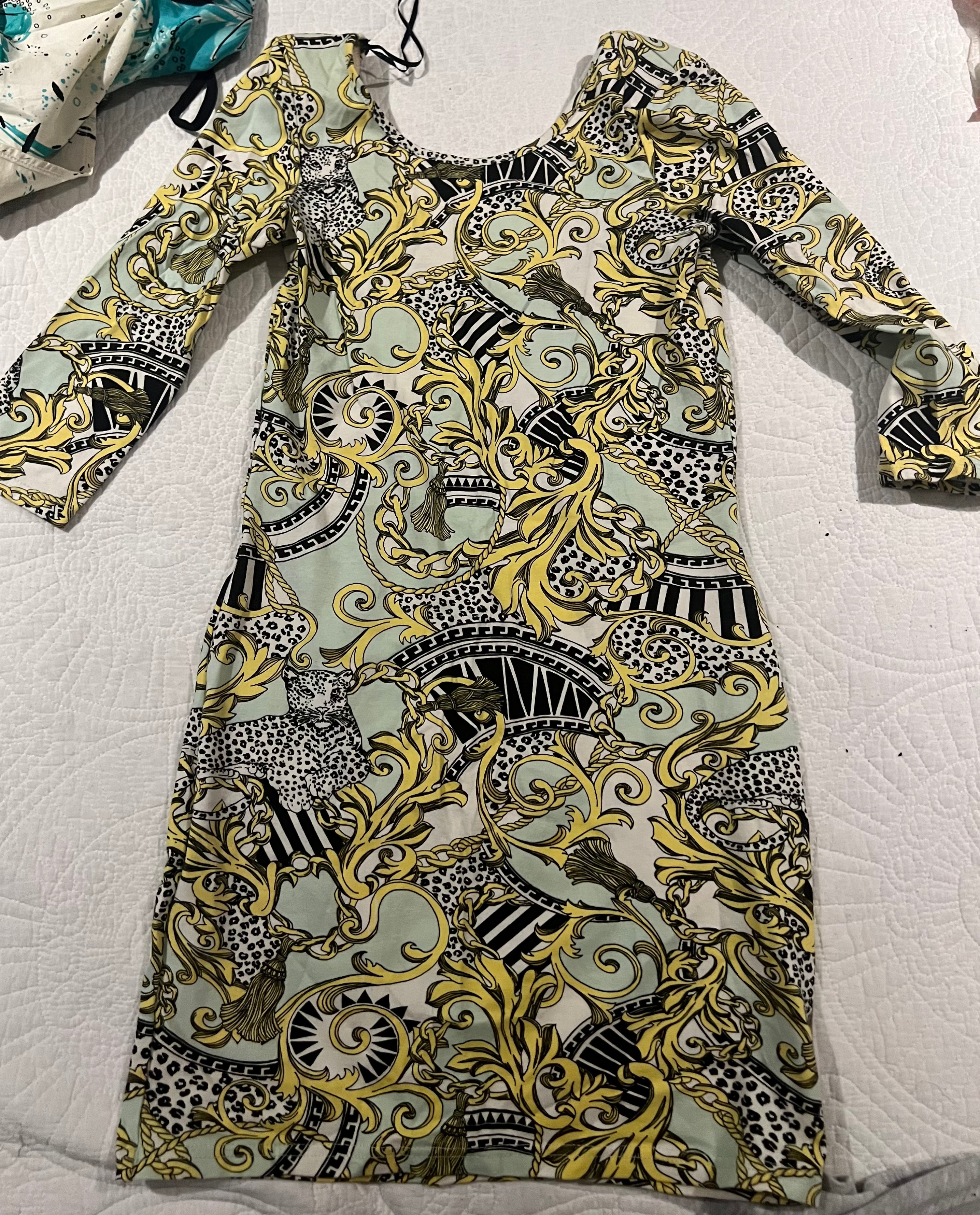 Patterned midi dress