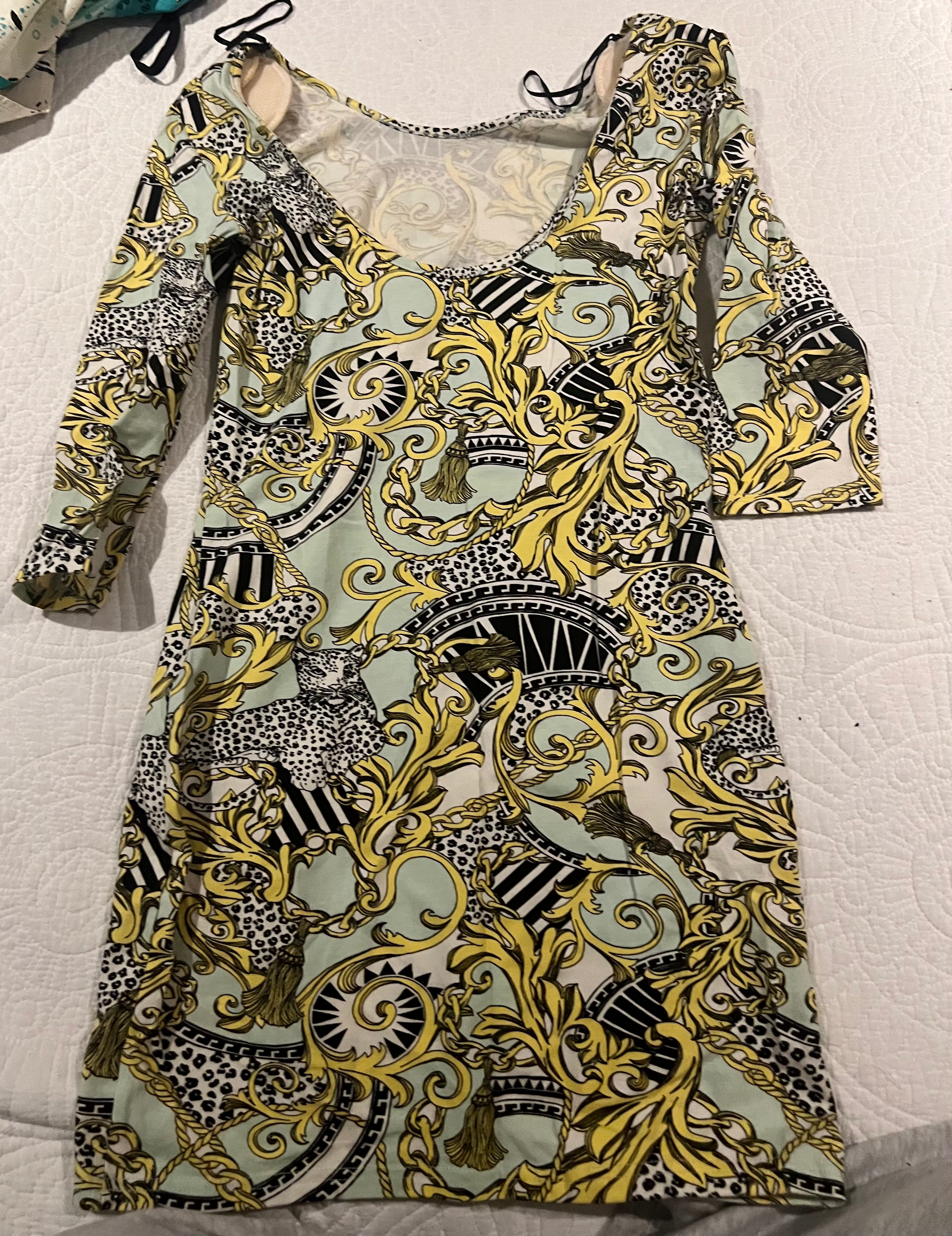 Patterned midi dress