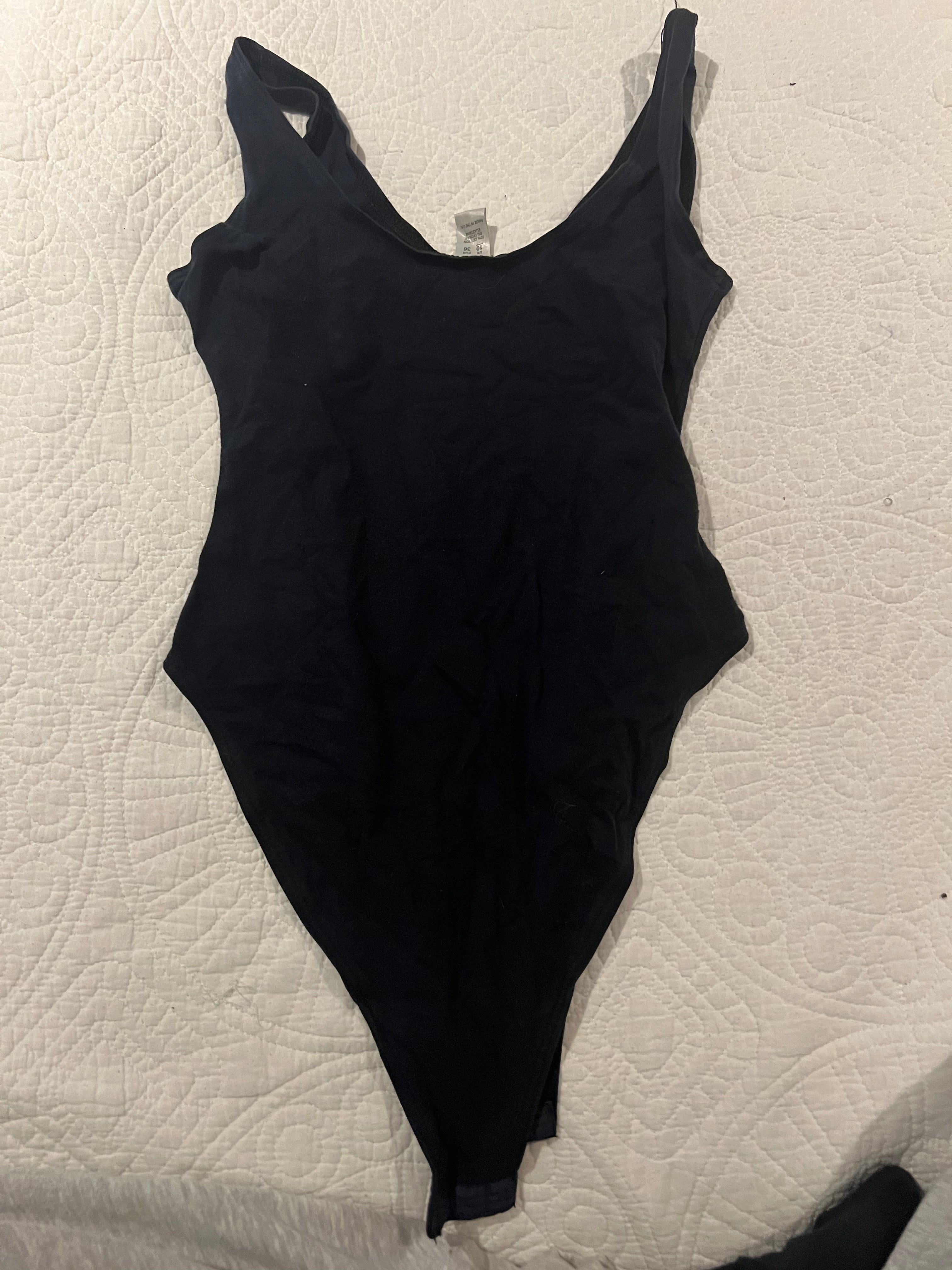 Black vest bodysuit
