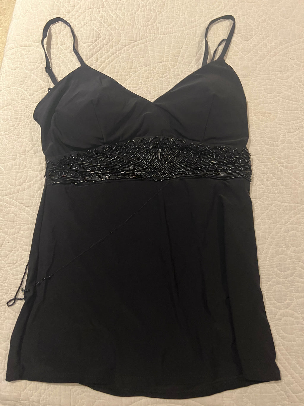 Black strappy top