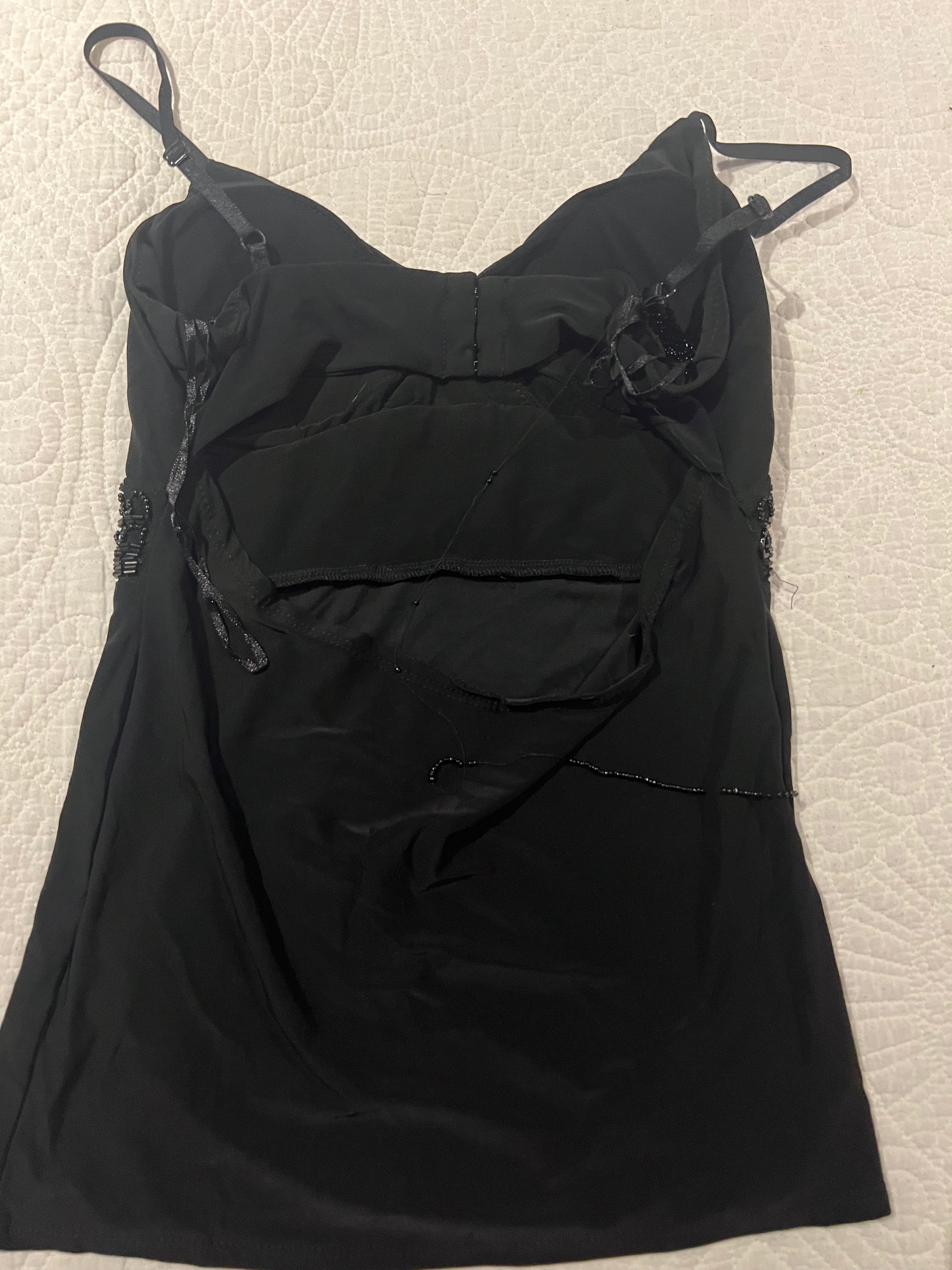 Black strappy top