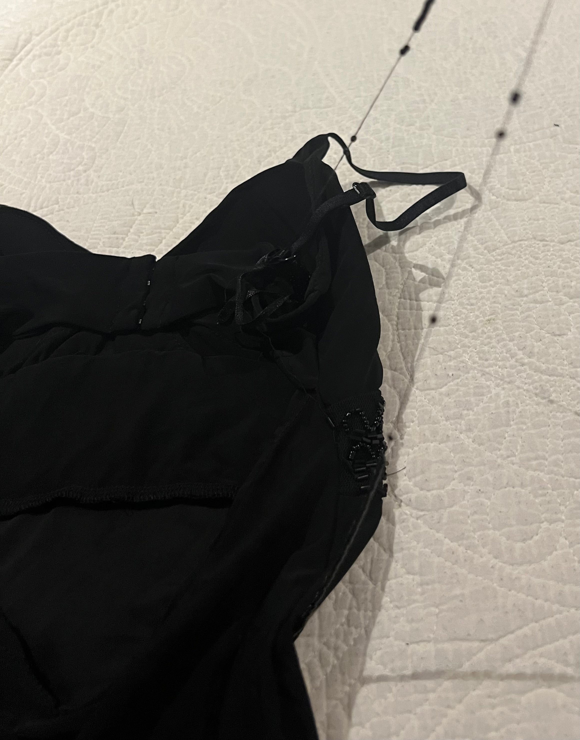 Black strappy top