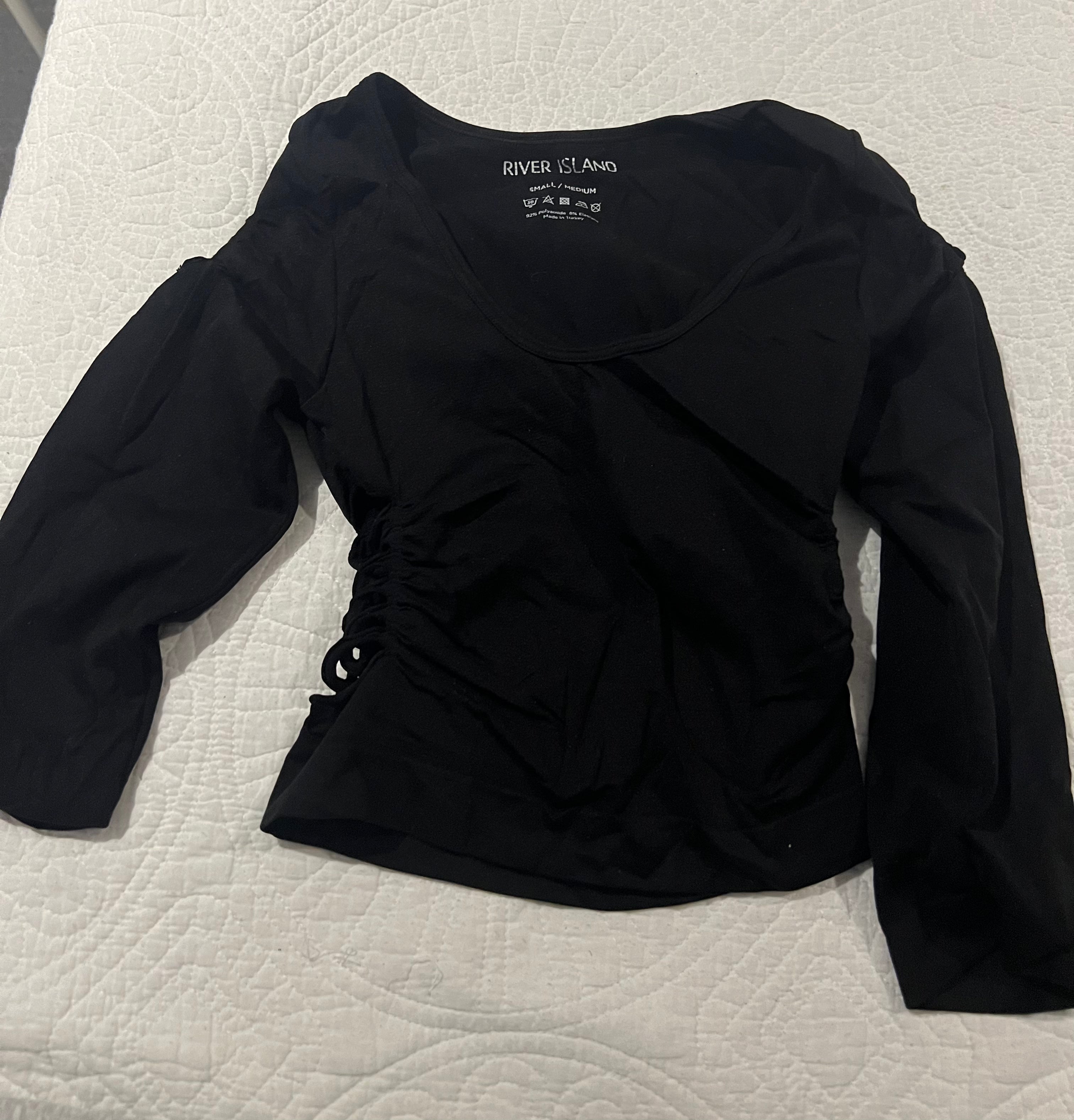 Black long sleeve top