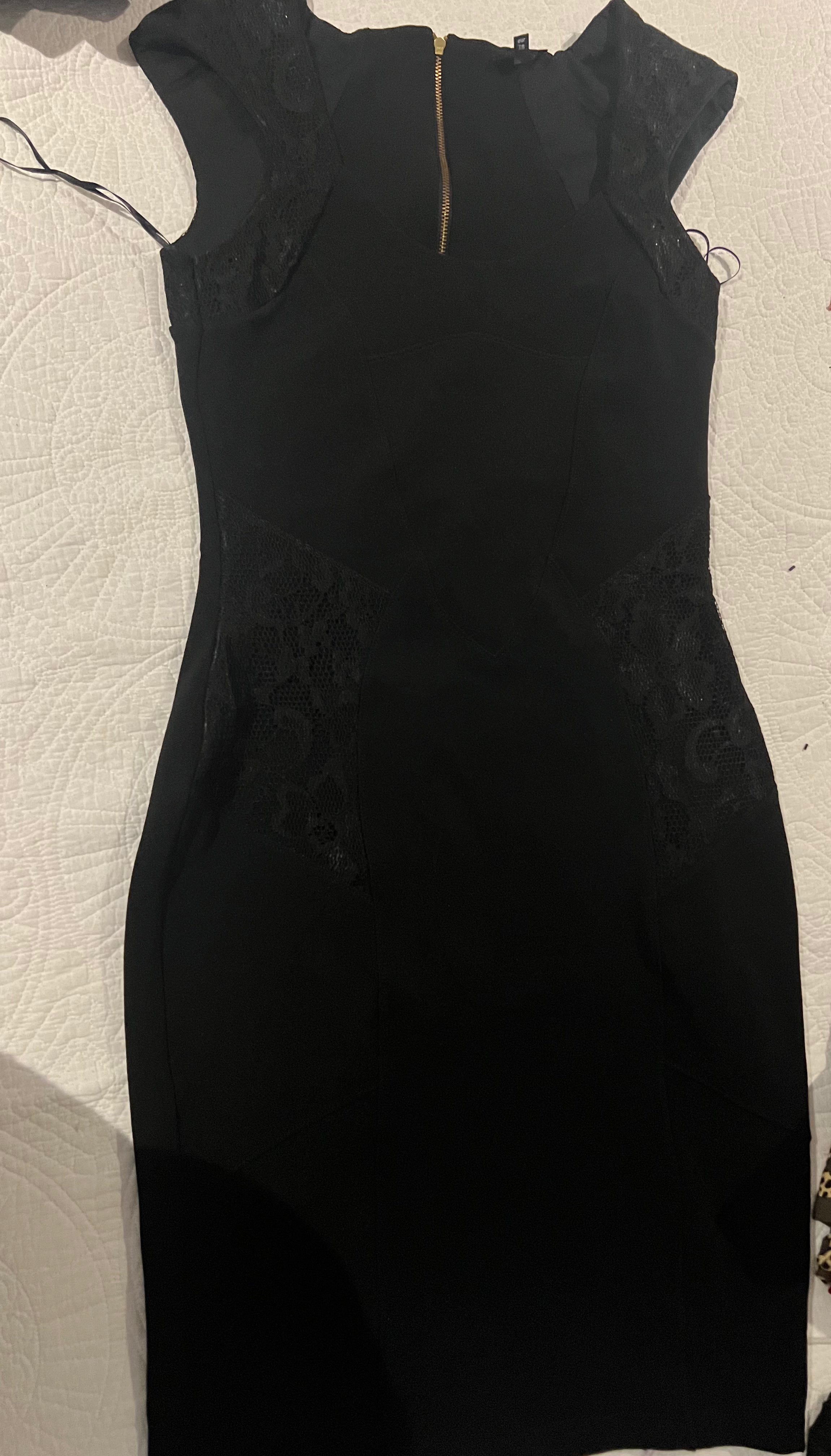 Black midi dress