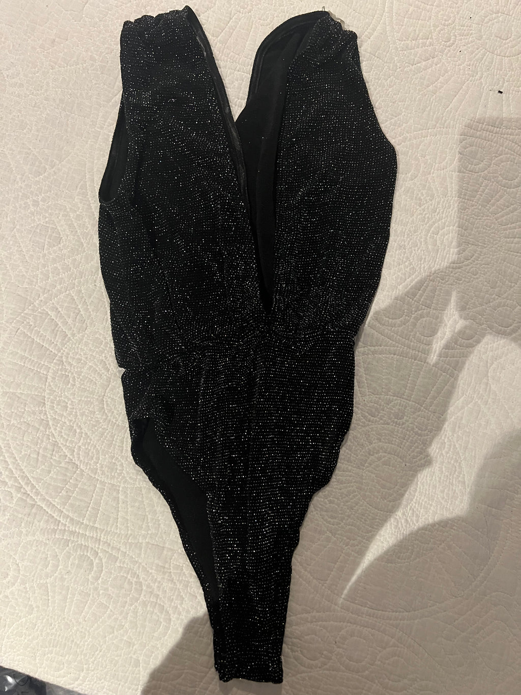 Black glitter bodysuit