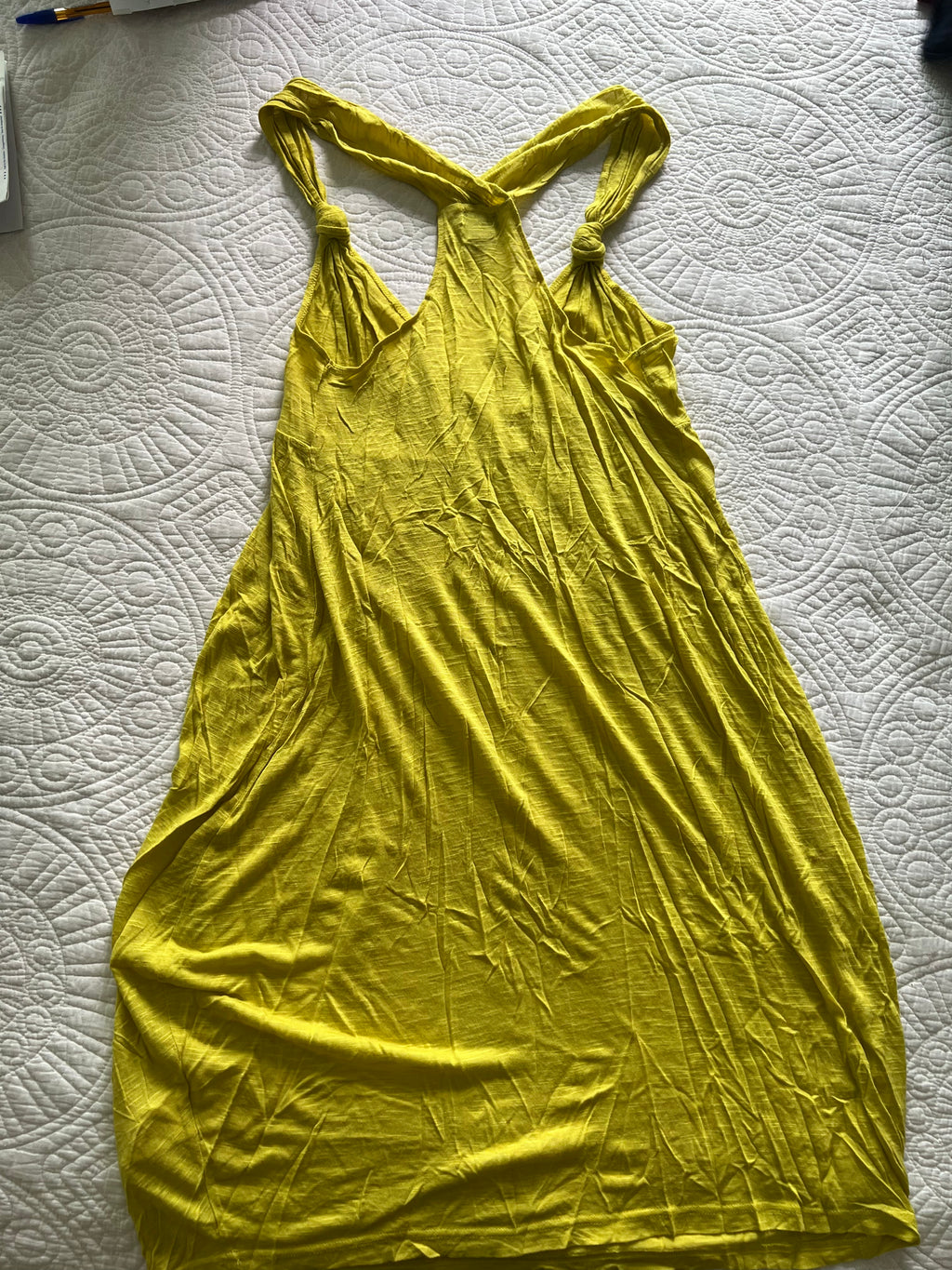 Yellow midi dress