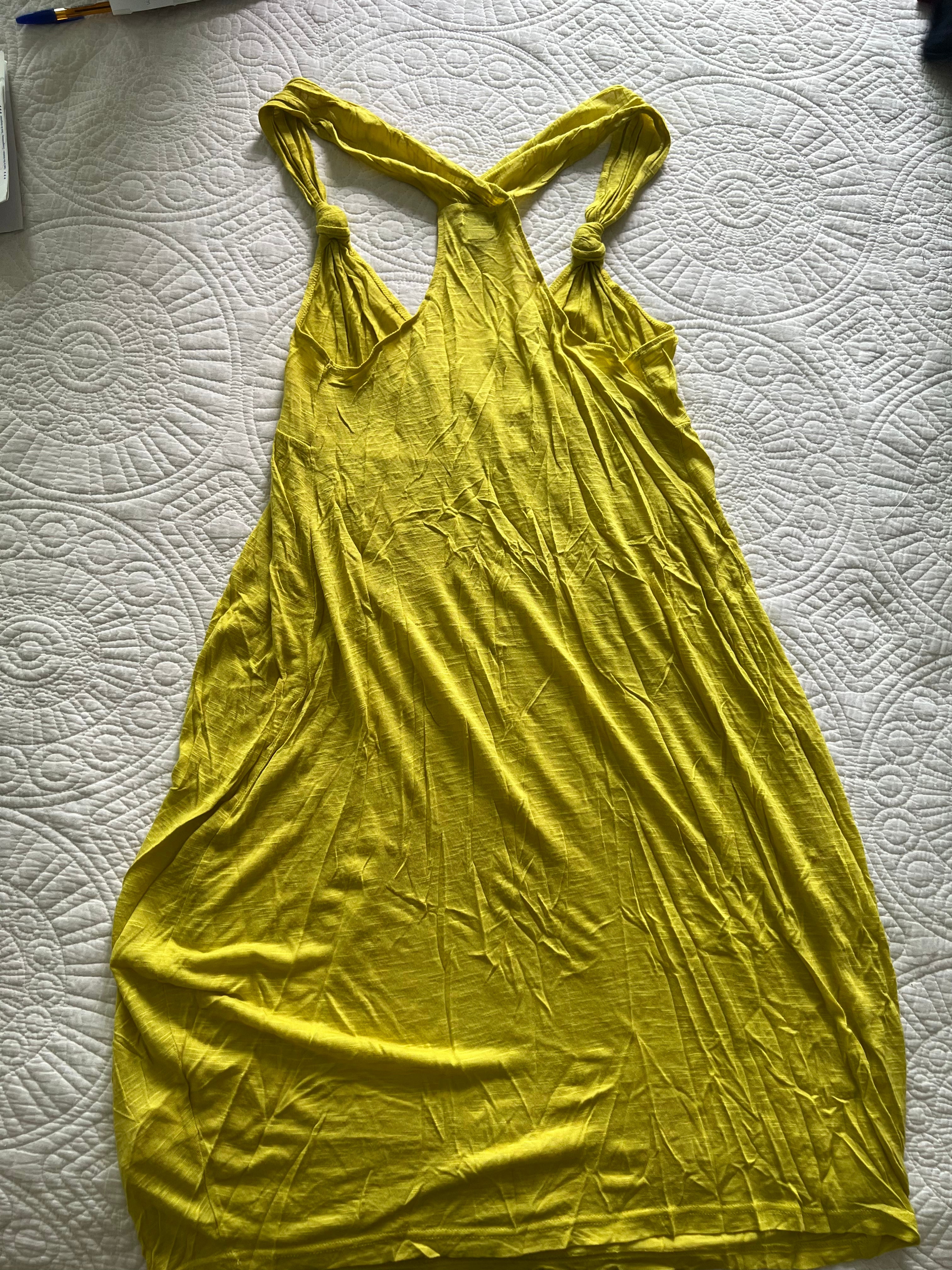 Yellow midi dress