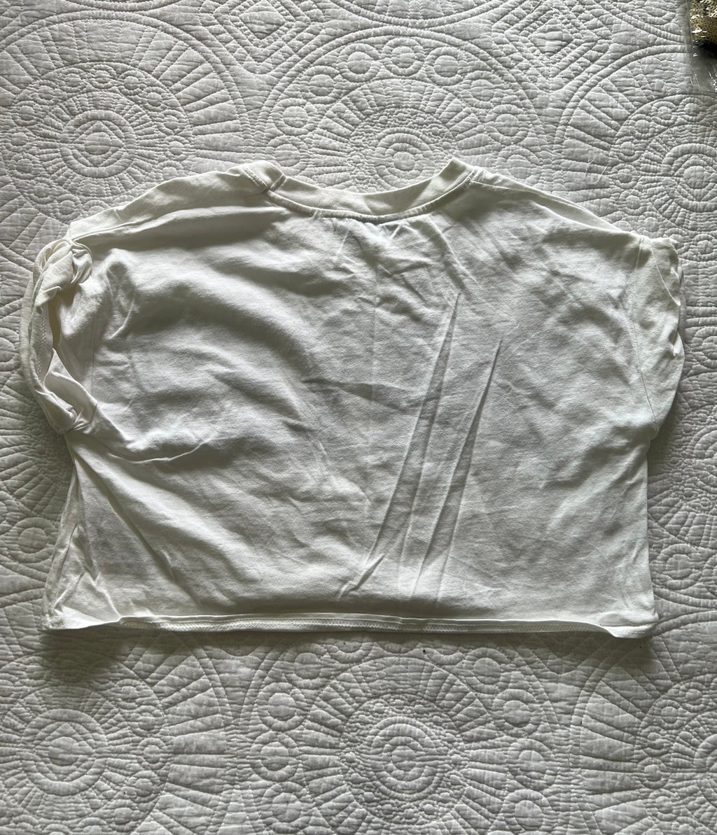 White crop top