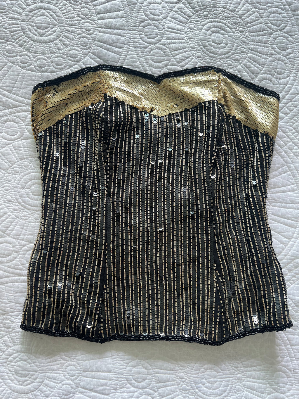 Black embroidery corset top
