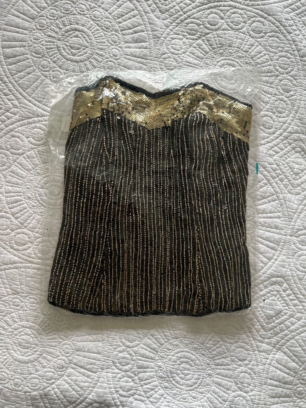 Black embroidery corset top