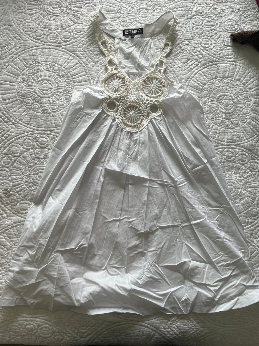 White linen top
