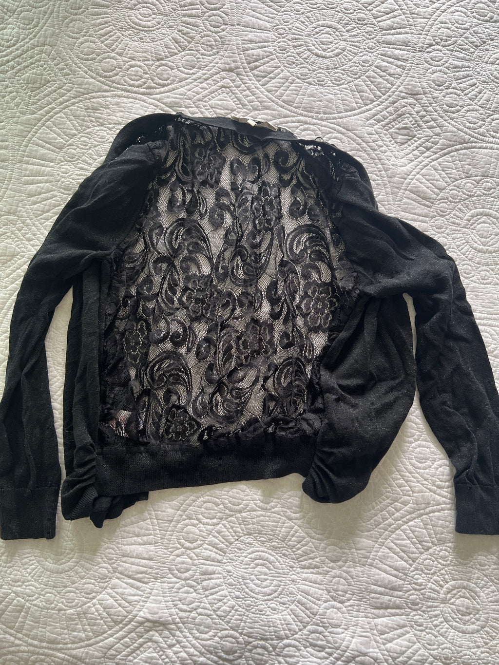 Black lace cardigan