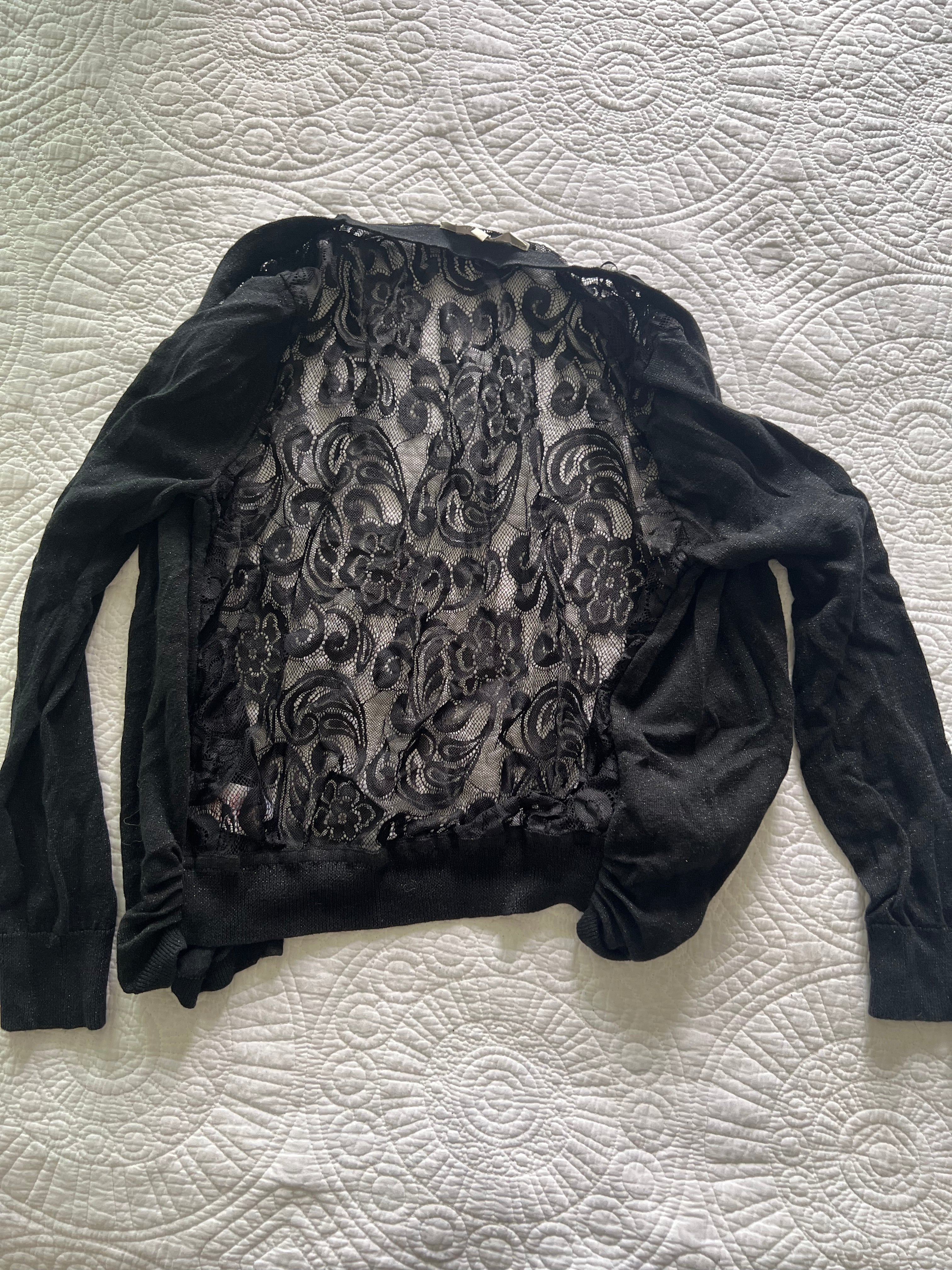 Black lace cardigan